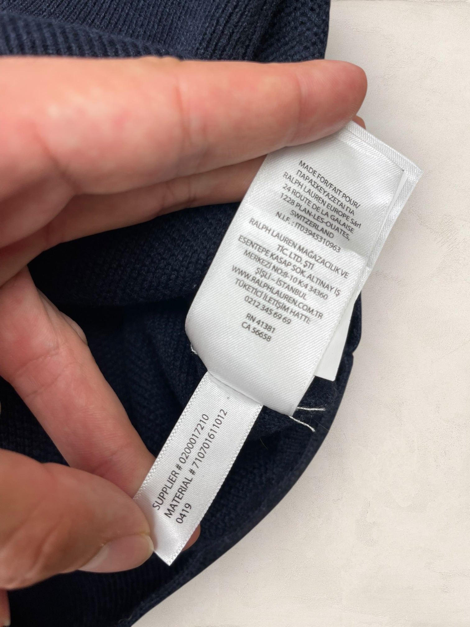 1/4 zip Homme Ralph Lauren Bleu Marine XL Ref:3736 - Bleu Marine - XL - amifrip