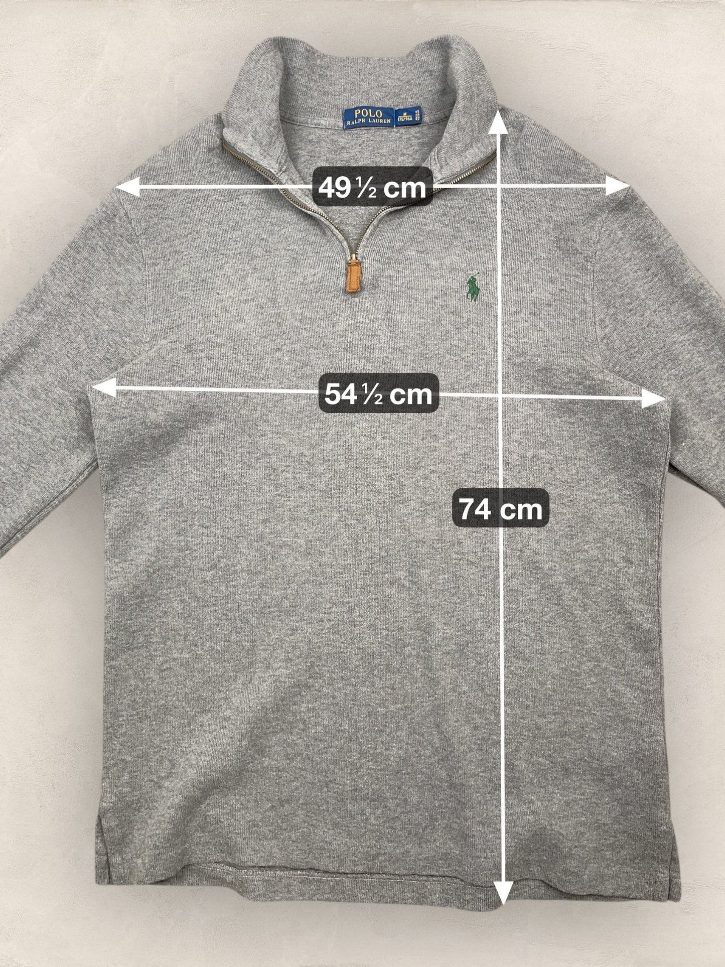 1/4 zip Homme Ralph Lauren Gris M Ref:3739 - Gris - M - amifrip