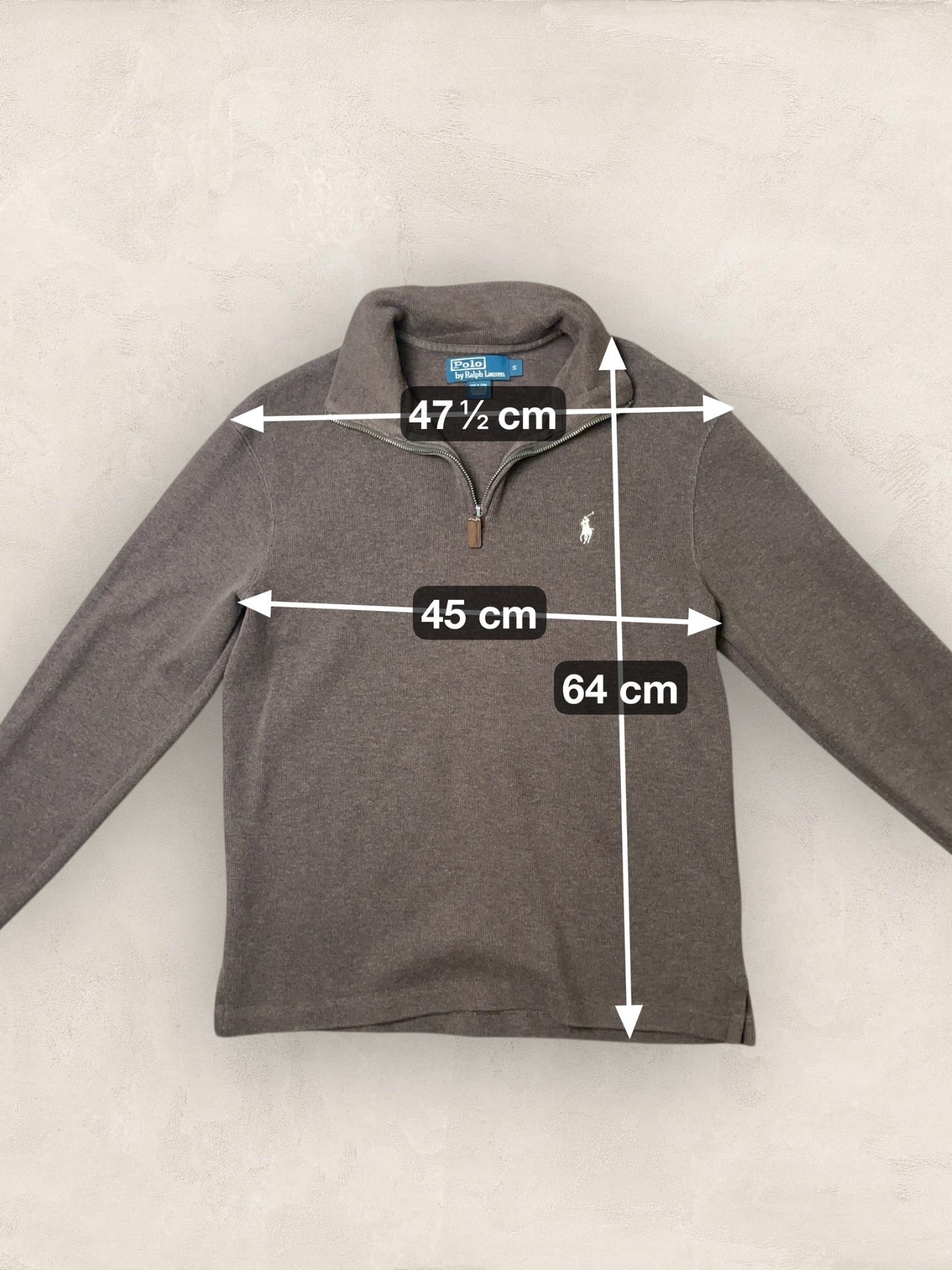 1/4 zip Homme Ralph Lauren Marron S Ref:3712 - Marron - S - amifrip