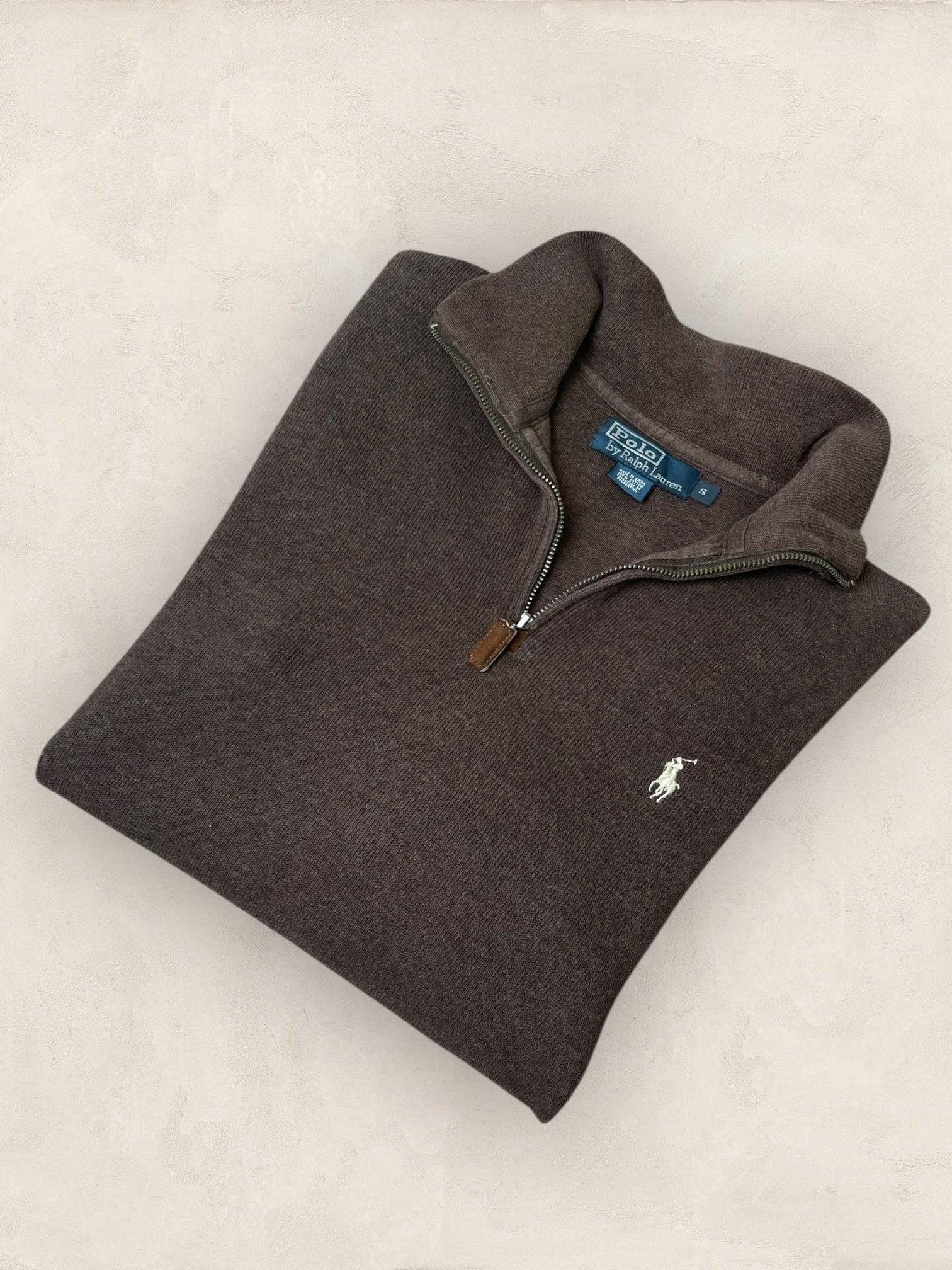 1/4 zip Homme Ralph Lauren Marron S Ref:3712 - Marron - S - amifrip