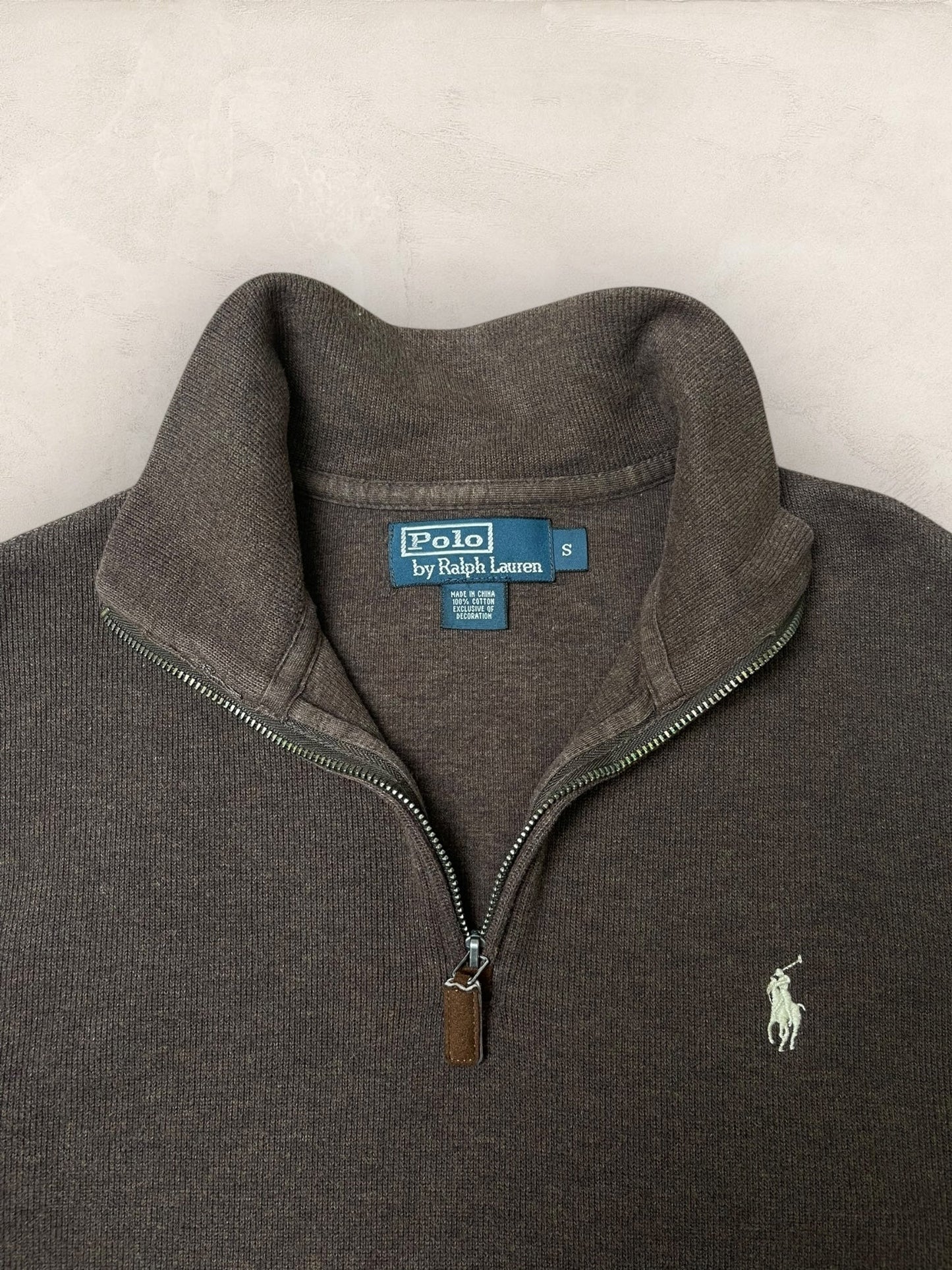 1/4 zip Homme Ralph Lauren Marron S Ref:3712 - Marron - S - amifrip