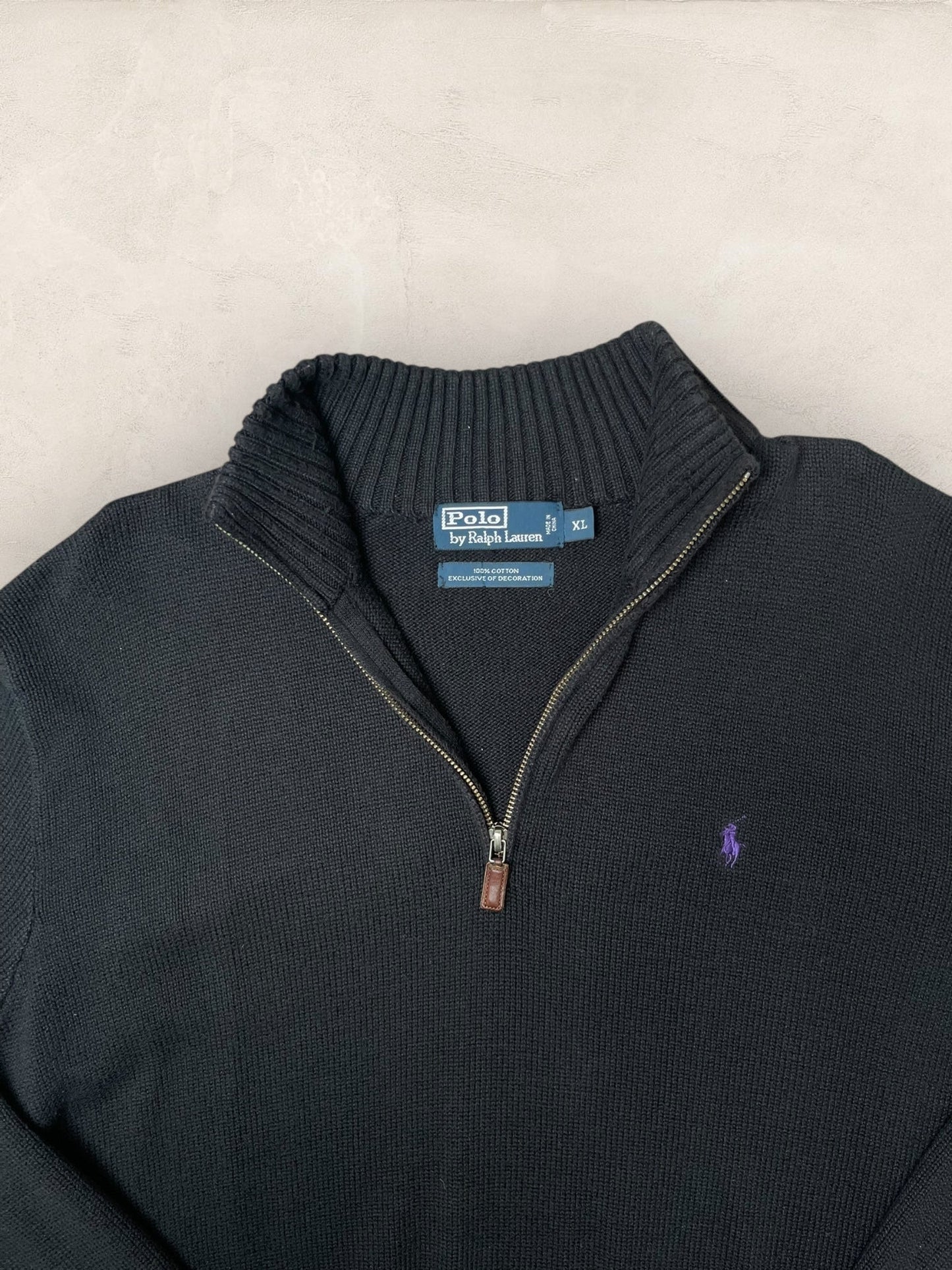 1/4 zip Homme Ralph Lauren Noir XL Ref:3708 - Noir - XL - amifrip