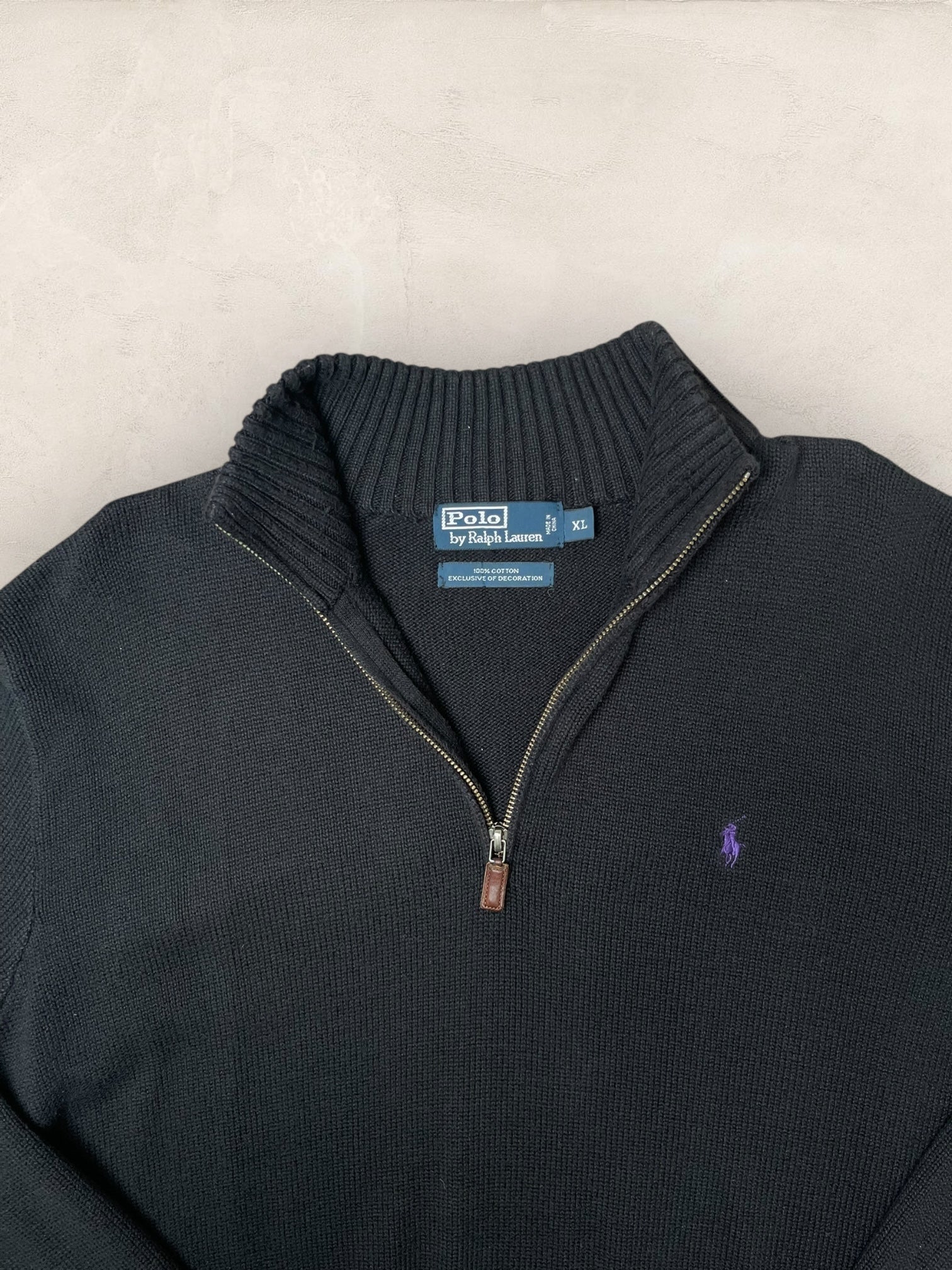 1/4 zip Homme Ralph Lauren Noir XL Ref:3708 - Noir - XL - amifrip