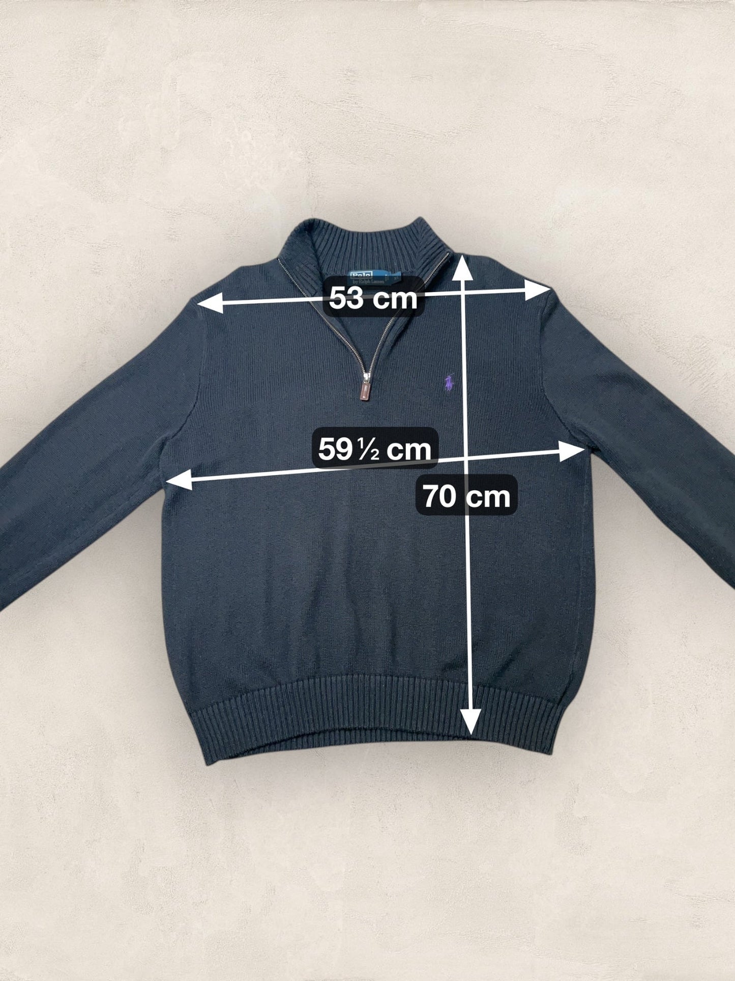 1/4 zip Homme Ralph Lauren Noir XL Ref:3708 - Noir - XL - amifrip