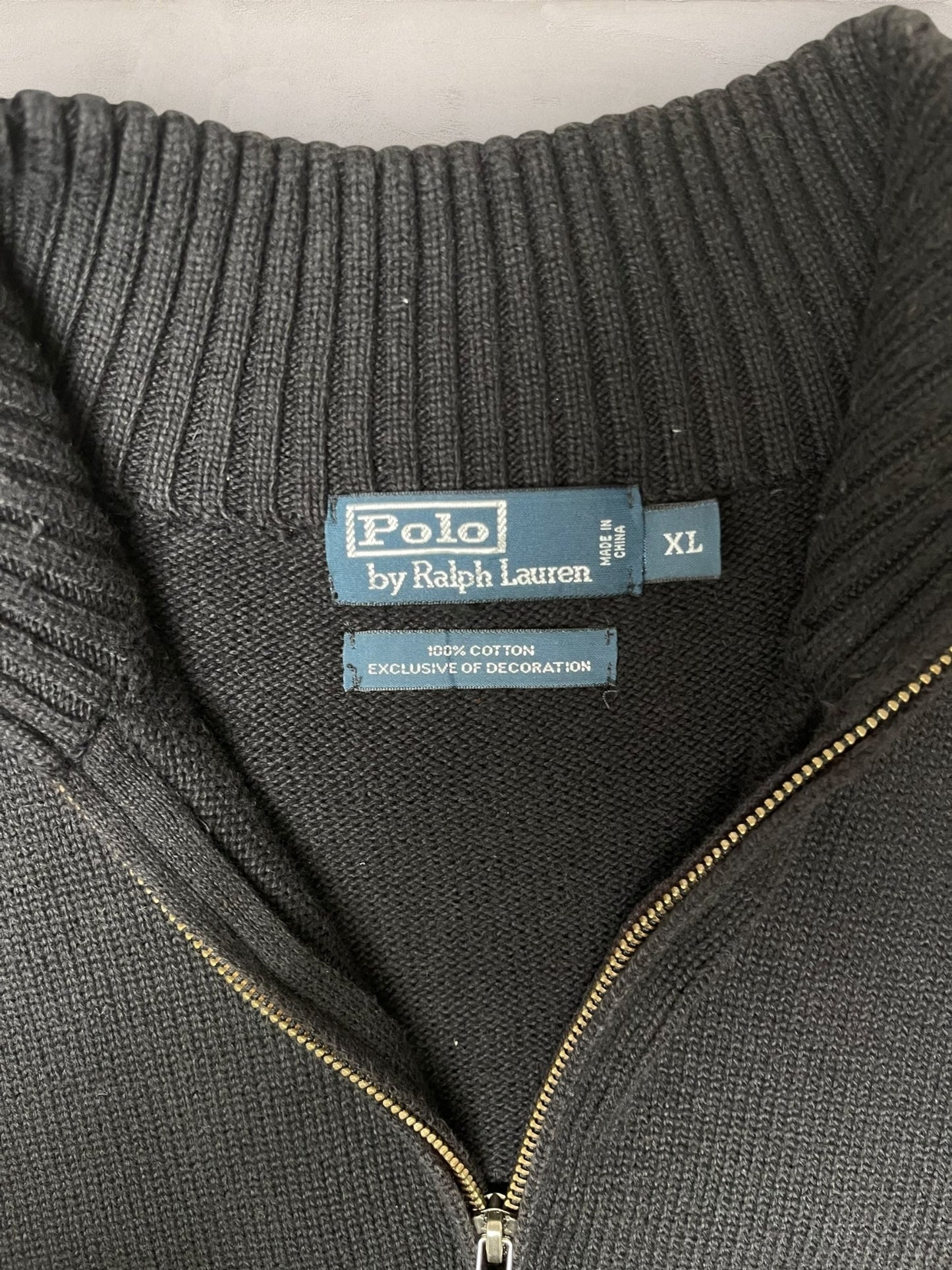 1/4 zip Homme Ralph Lauren Noir XL Ref:3708 - Noir - XL - amifrip