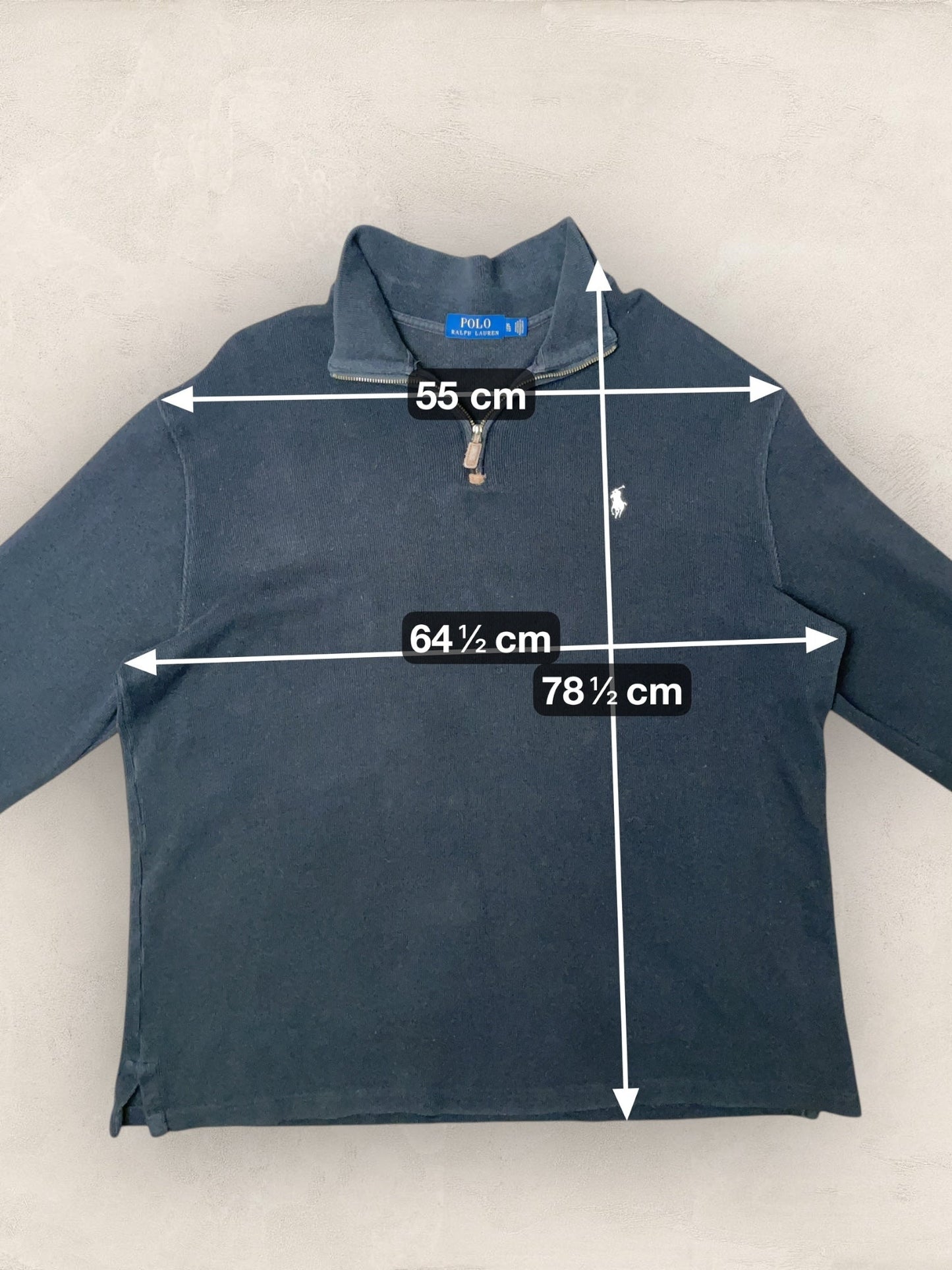 1/4 zip Homme Ralph Lauren Noir XL Ref:3715 - Noir - XL - amifrip