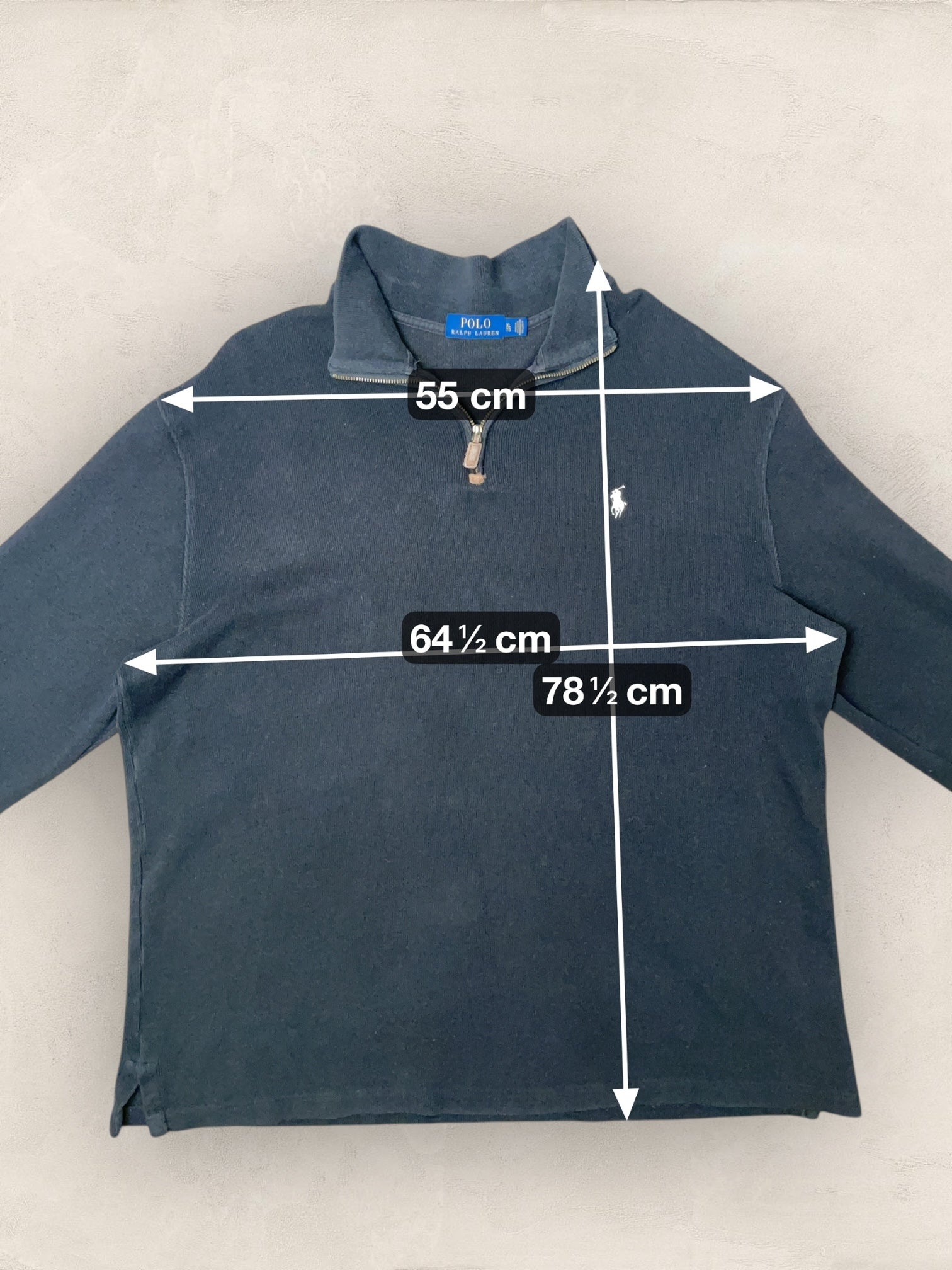 1/4 zip Homme Ralph Lauren Noir XL Ref:3715 - Noir - XL - amifrip