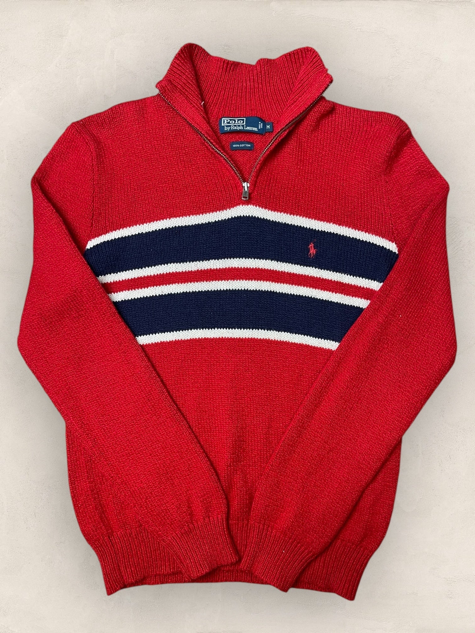 1/4 zip Homme Ralph Lauren Rouge M Ref:3713 - Rouge - M - amifrip