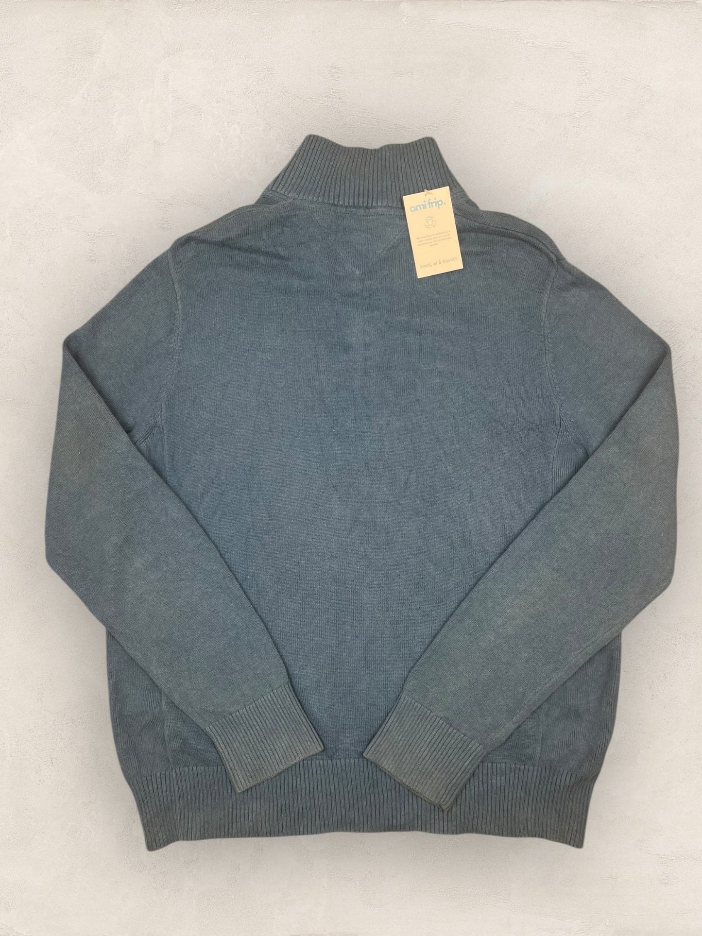 1/4 zip Homme Tommy Hilfiger Bleu L Ref:3605 - Bleu - L - amifrip