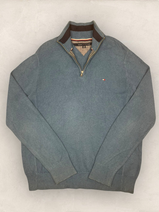1/4 zip Homme Tommy Hilfiger Bleu L Ref:3605 - Bleu - L - amifrip