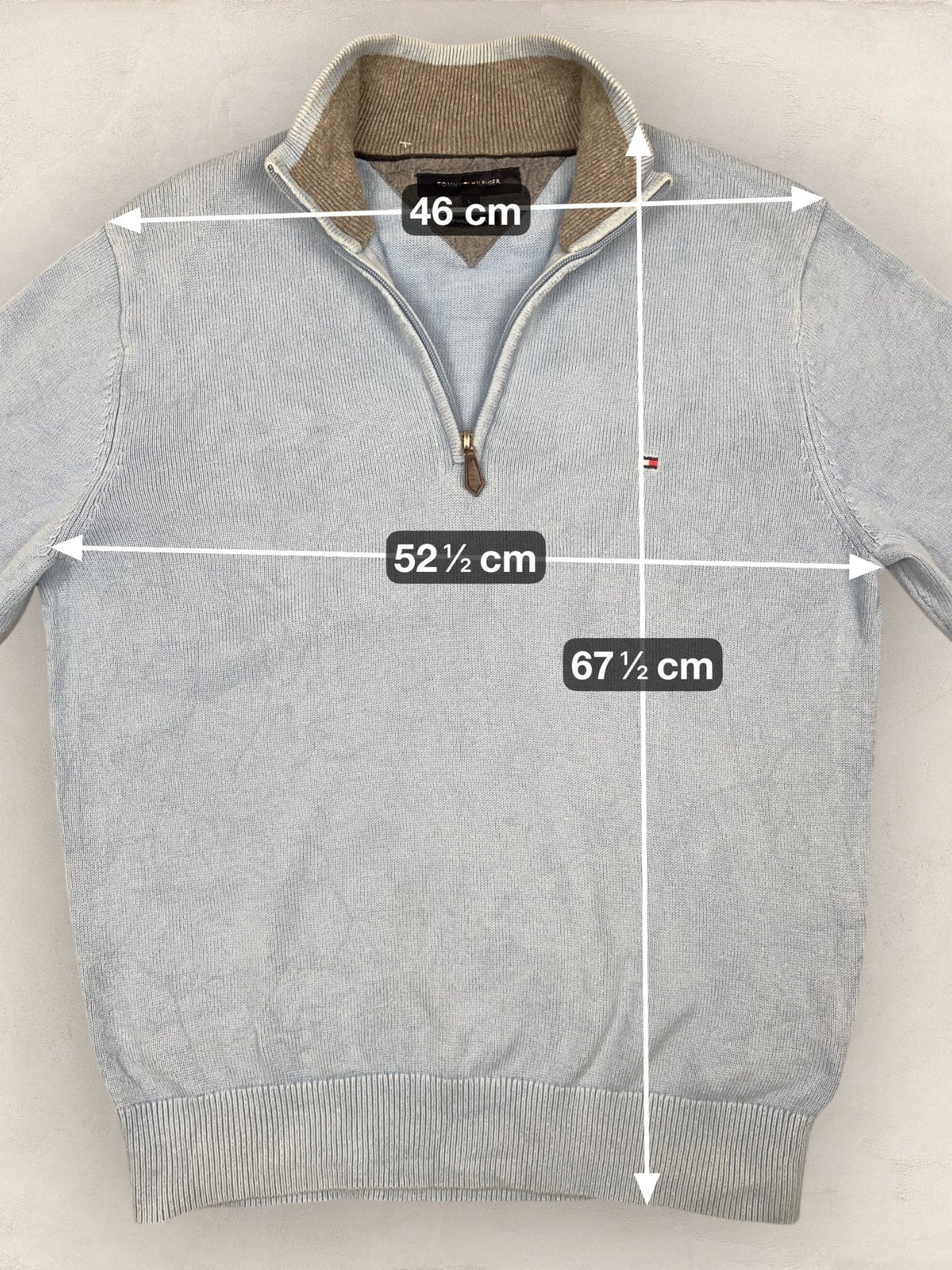 1/4 zip Homme Tommy Hilfiger Bleu L Ref:3608 - Bleu - L - amifrip