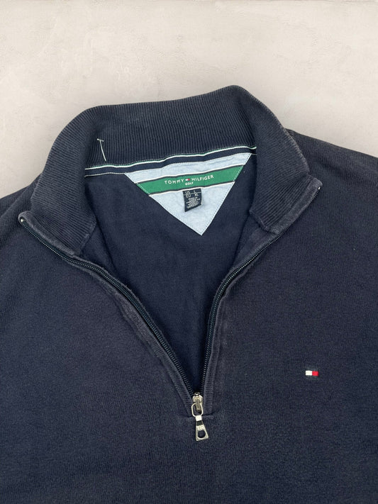 1/4 zip Homme Tommy Hilfiger Bleu L Ref:3610 - Bleu - L - amifrip