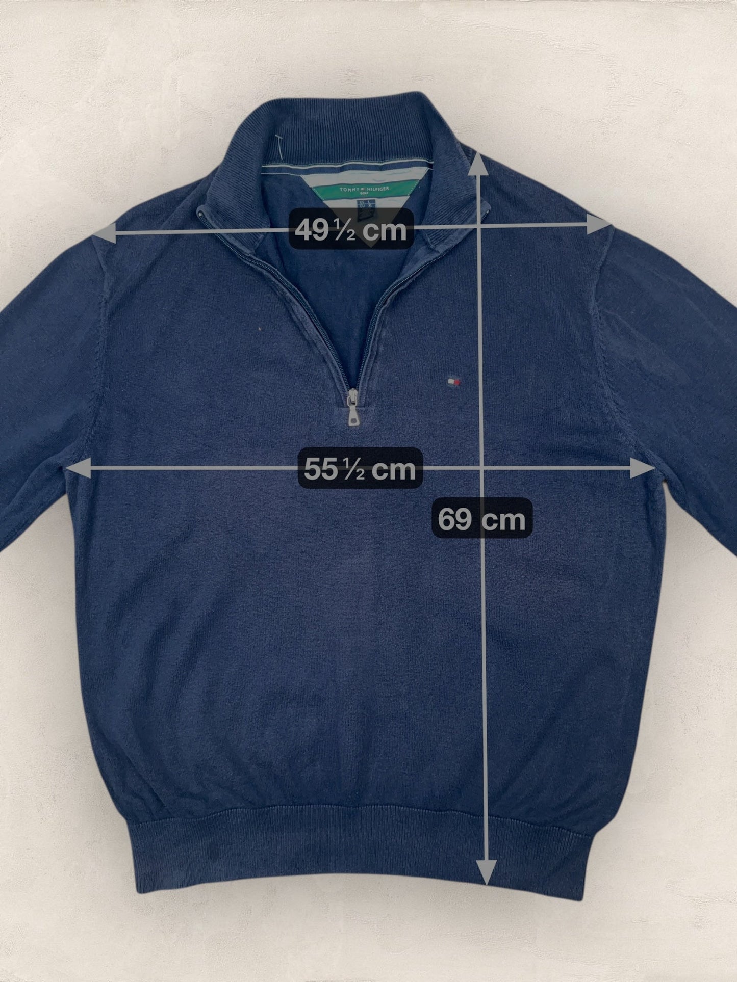 1/4 zip Homme Tommy Hilfiger Bleu L Ref:3610 - Bleu - L - amifrip