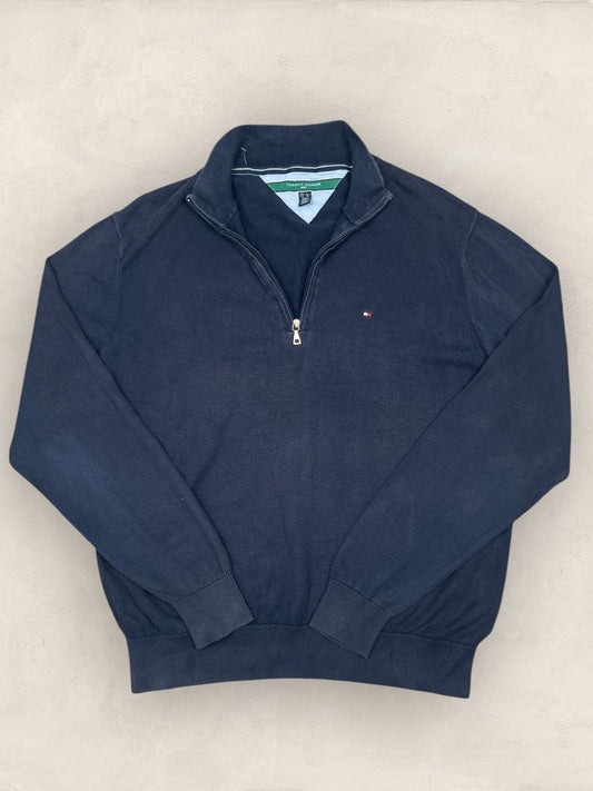 1/4 zip Homme Tommy Hilfiger Bleu L Ref:3610 - Bleu - L - amifrip