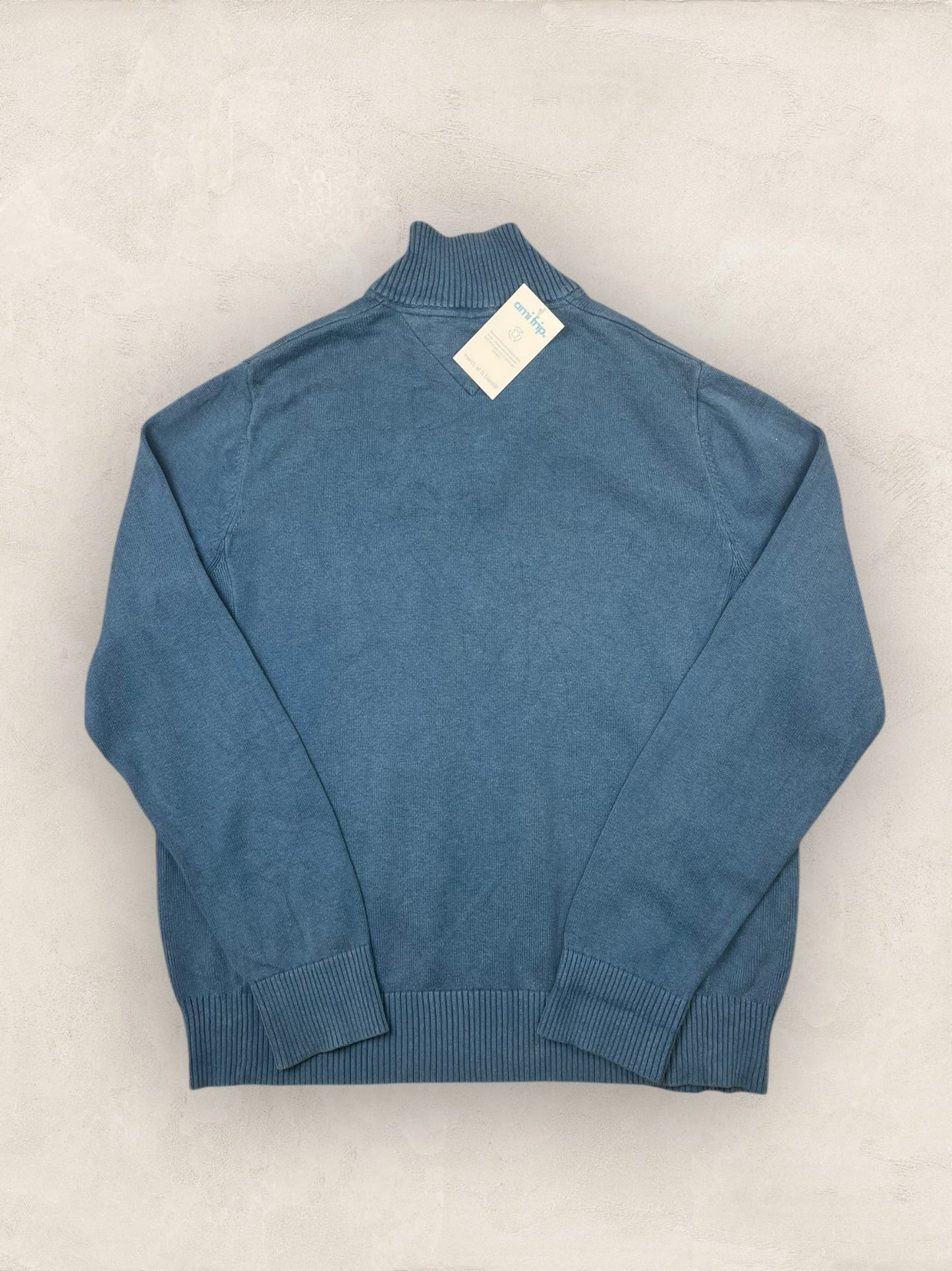 1/4 zip Homme Tommy Hilfiger Bleu L Ref:3647 - Bleu - L - amifrip