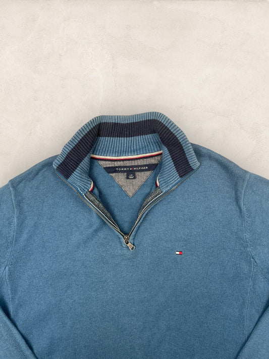 1/4 zip Homme Tommy Hilfiger Bleu L Ref:3647 - Bleu - L - amifrip