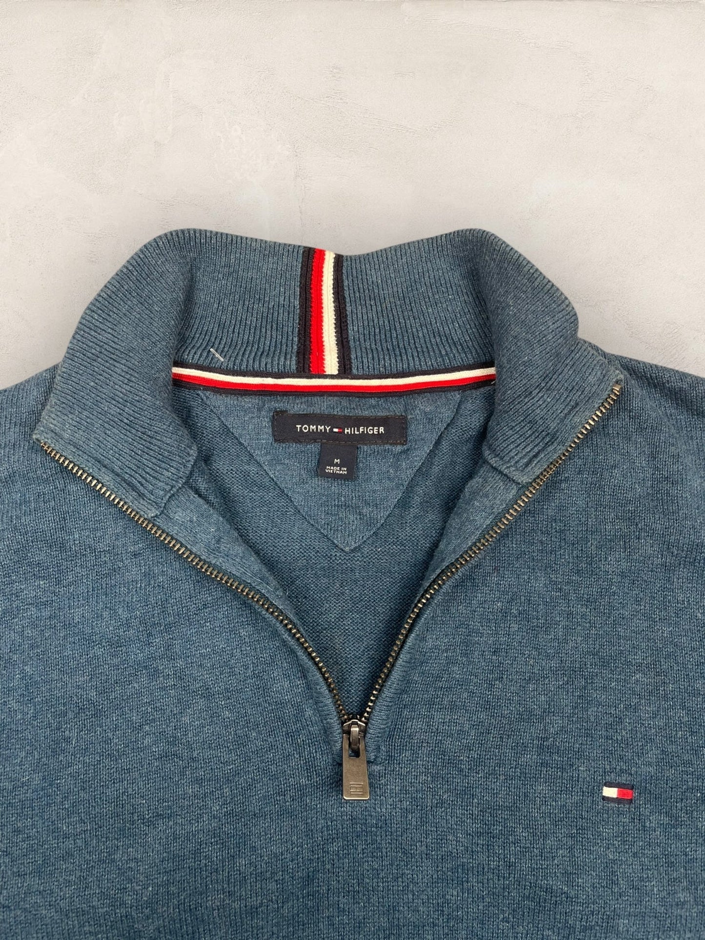1/4 zip Homme Tommy Hilfiger Bleu M Ref:3611 - Bleu - M - amifrip