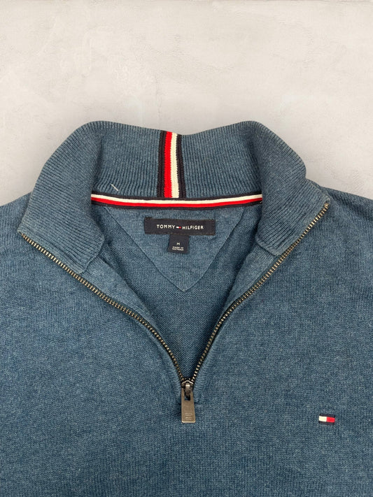 1/4 zip Homme Tommy Hilfiger Bleu M Ref:3611 - Bleu - M - amifrip