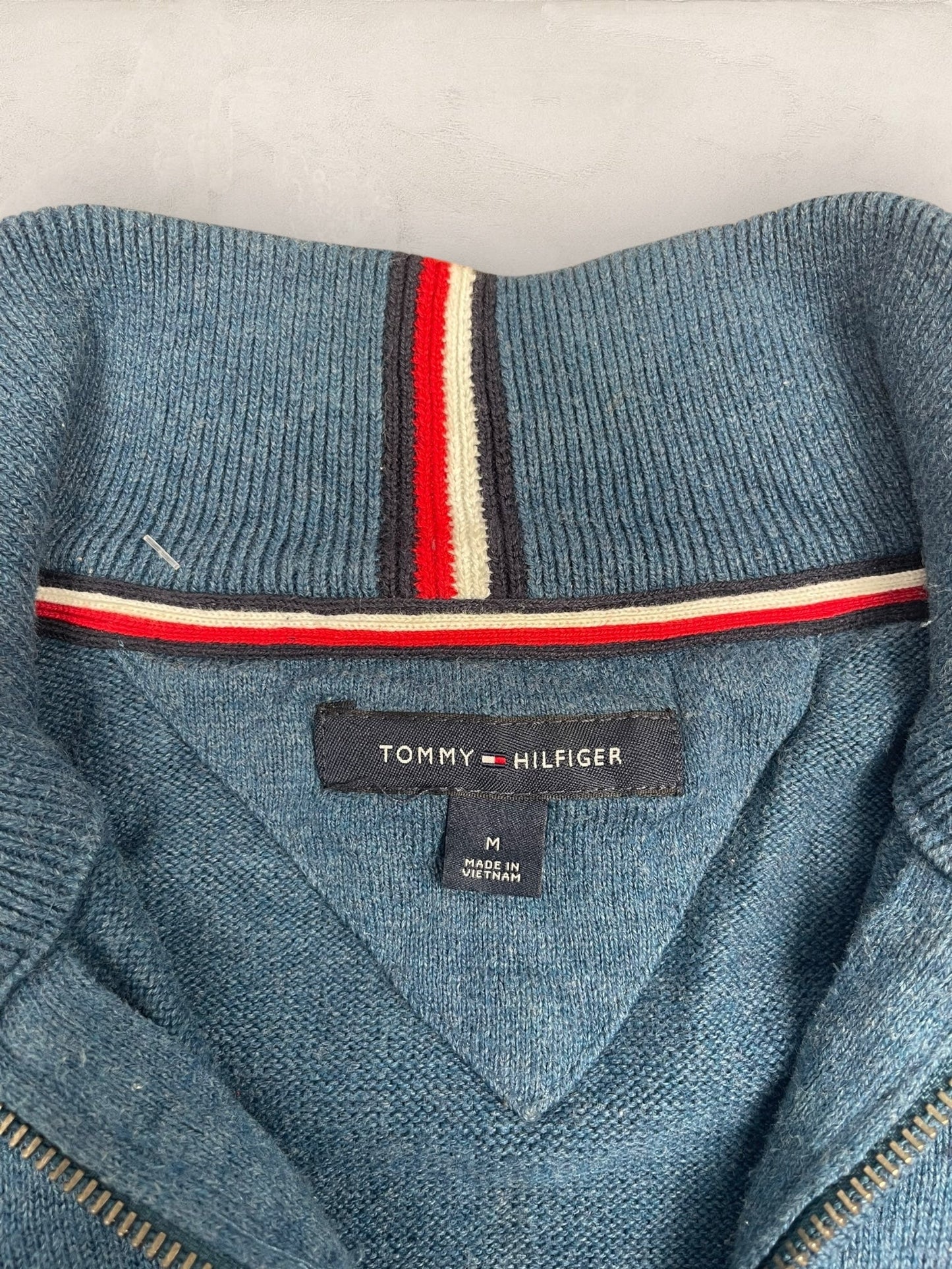 1/4 zip Homme Tommy Hilfiger Bleu M Ref:3611 - Bleu - M - amifrip
