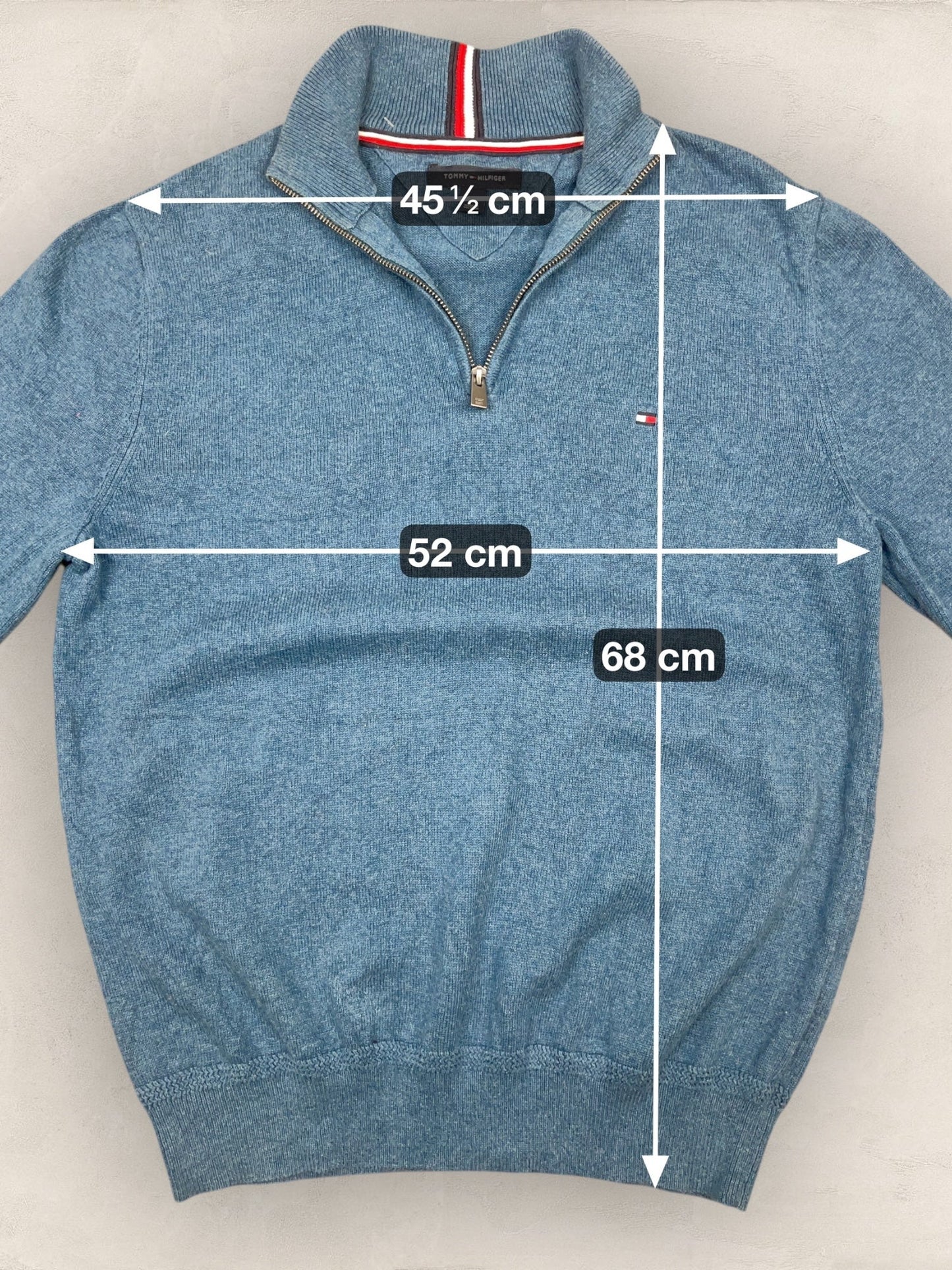 1/4 zip Homme Tommy Hilfiger Bleu M Ref:3611 - Bleu - M - amifrip