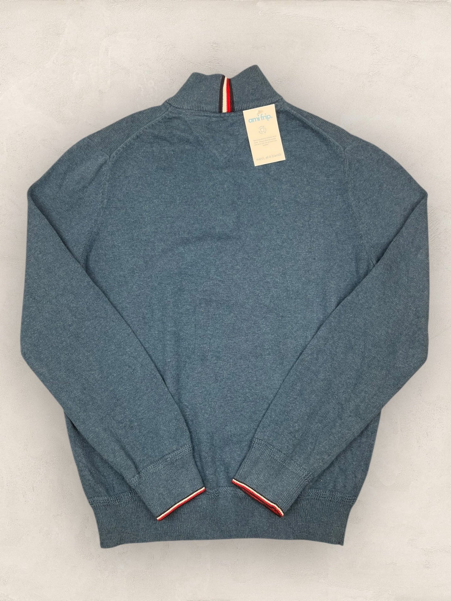 1/4 zip Homme Tommy Hilfiger Bleu M Ref:3611 - Bleu - M - amifrip