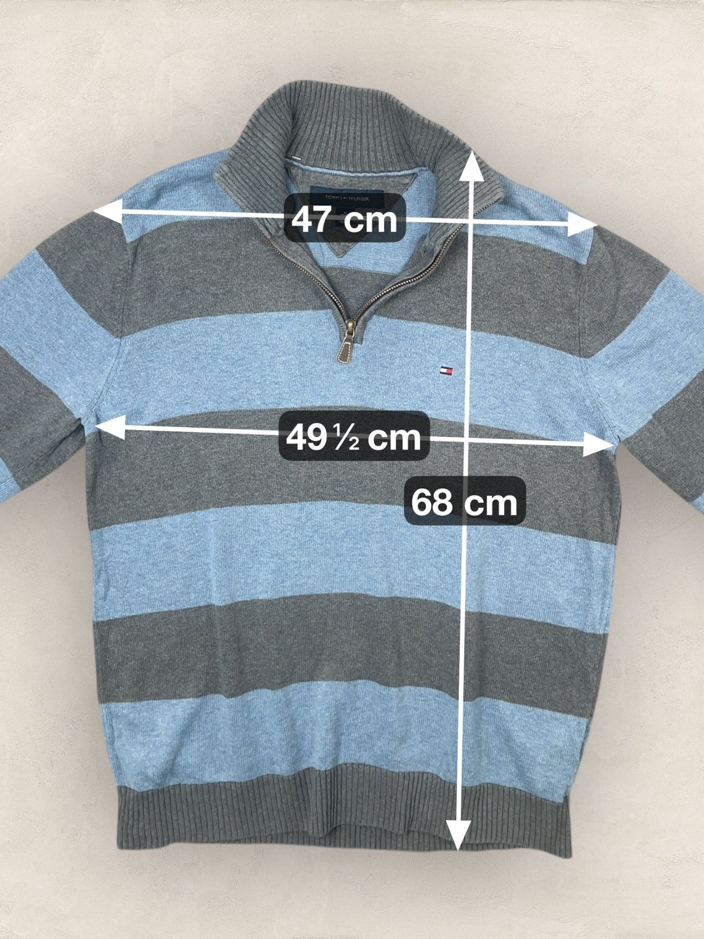 1/4 zip Homme Tommy Hilfiger Bleu M Ref:3645 - Bleu - M - amifrip
