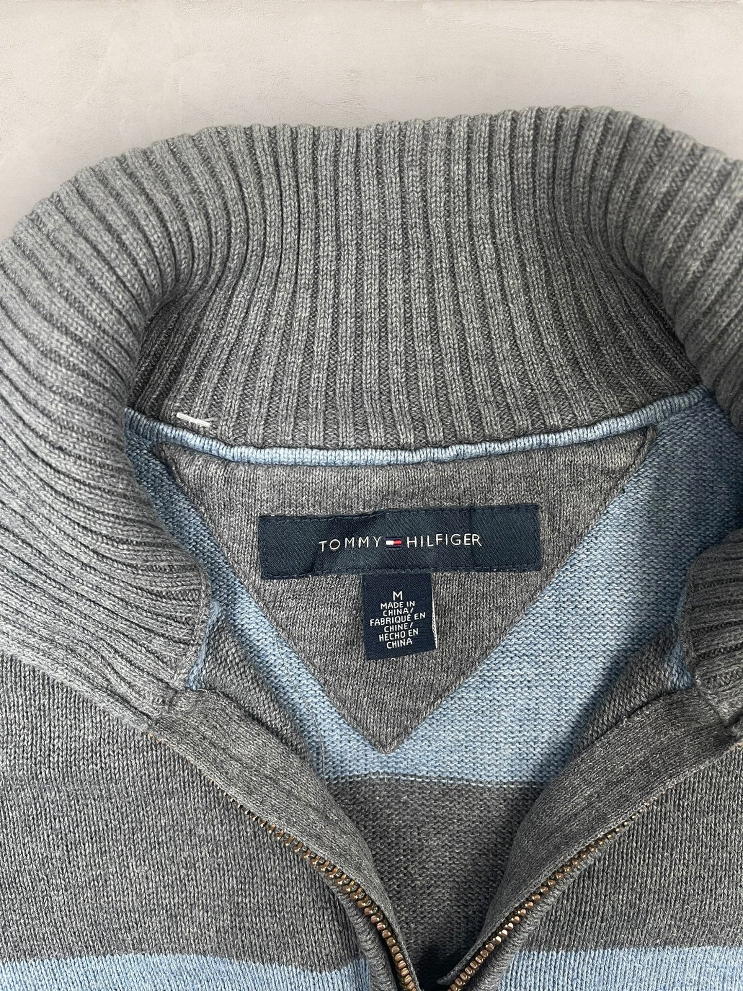 1/4 zip Homme Tommy Hilfiger Bleu M Ref:3645 - Bleu - M - amifrip