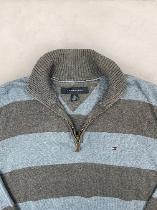 1/4 zip Homme Tommy Hilfiger Bleu M Ref:3645 - Bleu - M - amifrip