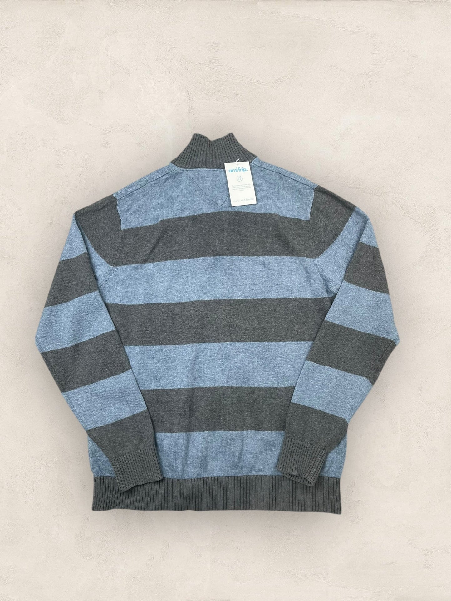 1/4 zip Homme Tommy Hilfiger Bleu M Ref:3645 - Bleu - M - amifrip