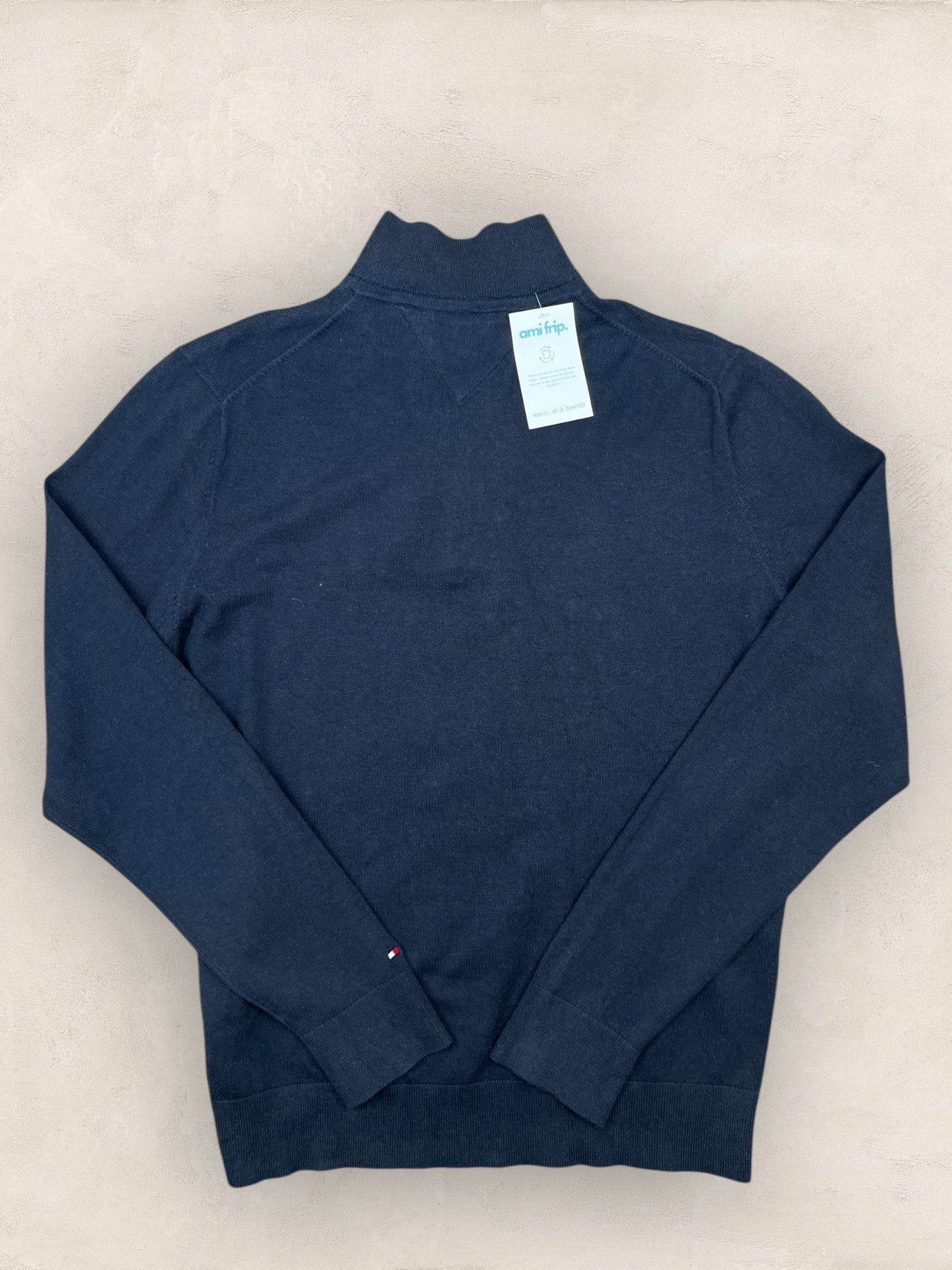 1/4 zip Homme Tommy Hilfiger Bleu Marine L Ref:3620 - Bleu Marine - L - amifrip
