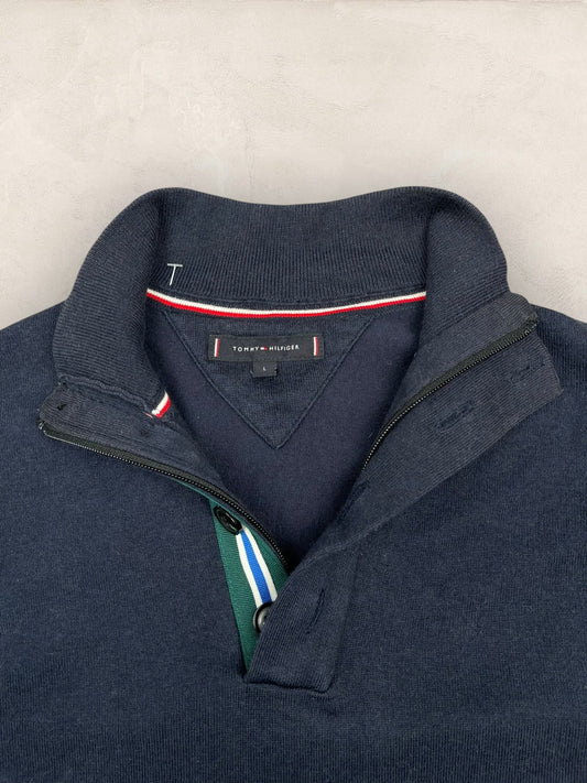 1/4 zip Homme Tommy Hilfiger Bleu Marine L Ref:3620 - Bleu Marine - L - amifrip