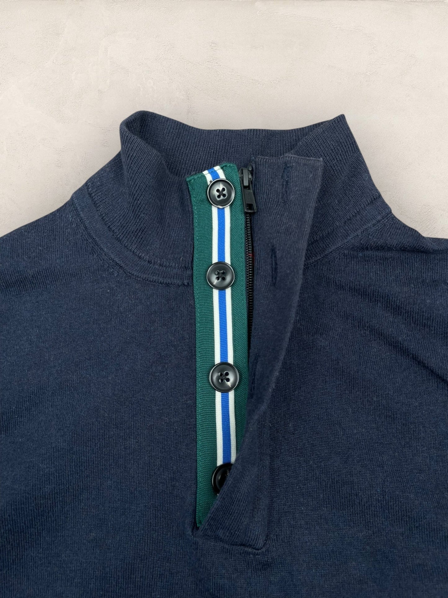 1/4 zip Homme Tommy Hilfiger Bleu Marine L Ref:3620 - Bleu Marine - L - amifrip