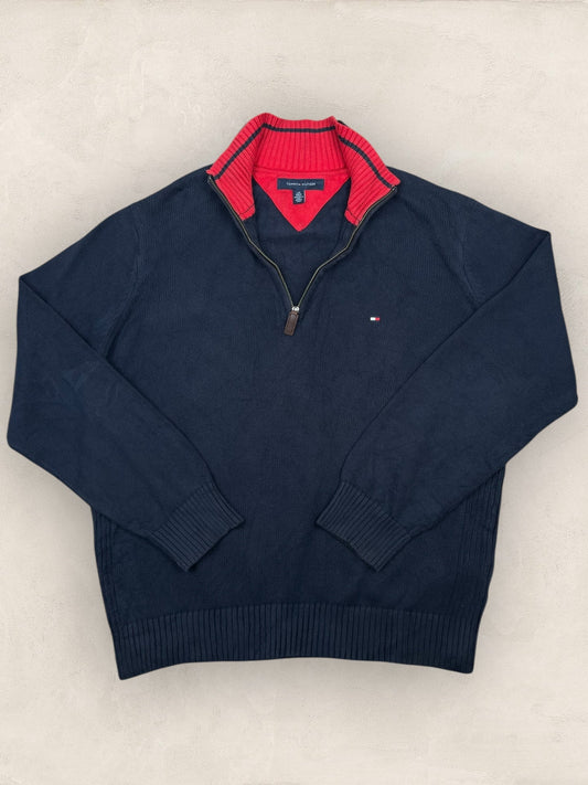 1/4 zip Homme Tommy Hilfiger Bleu Marine L Ref:3631 - Bleu Marine - L - amifrip