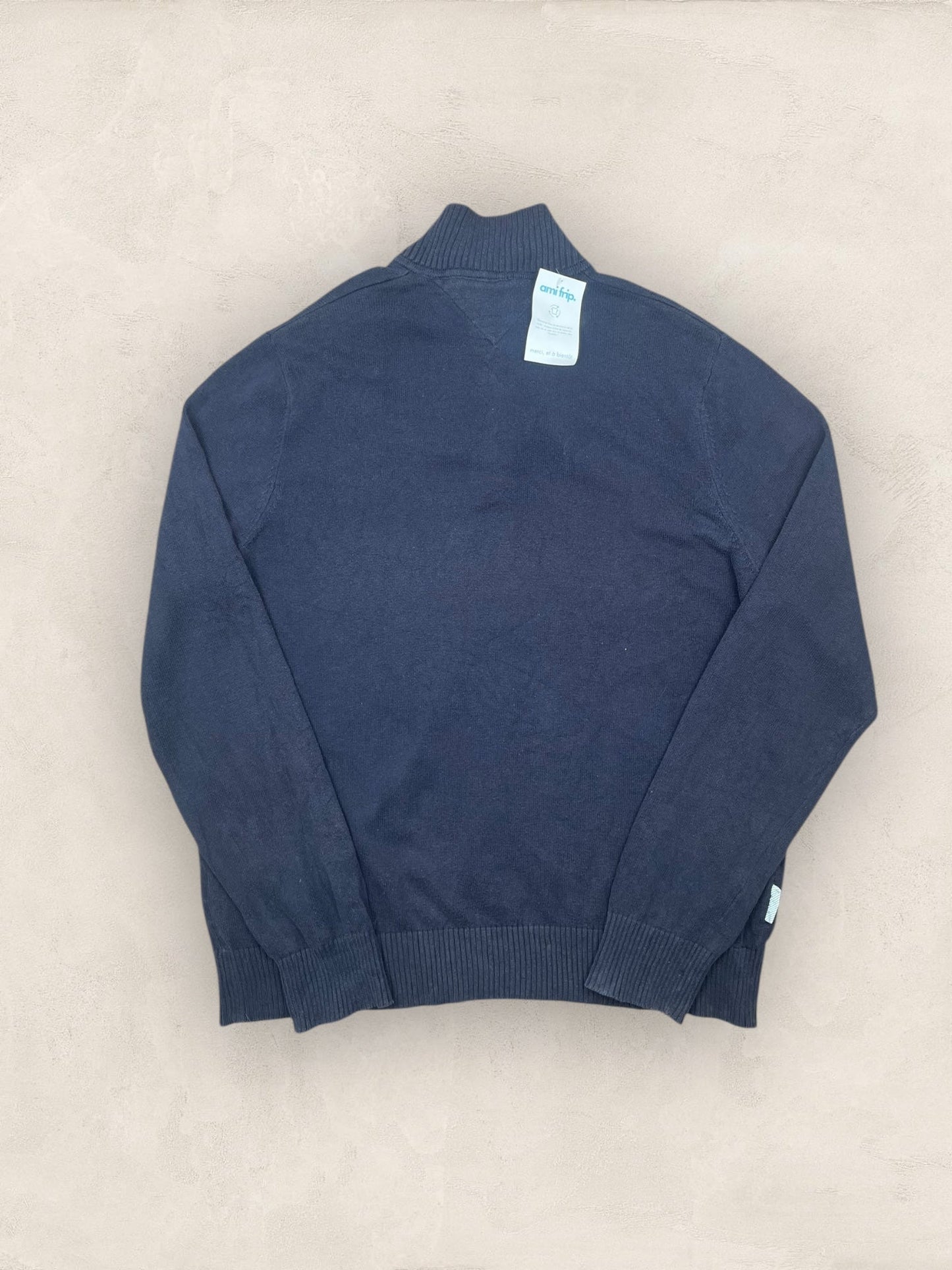 1/4 zip Homme Tommy Hilfiger Bleu Marine L Ref:3660 - Bleu Marine - L - amifrip