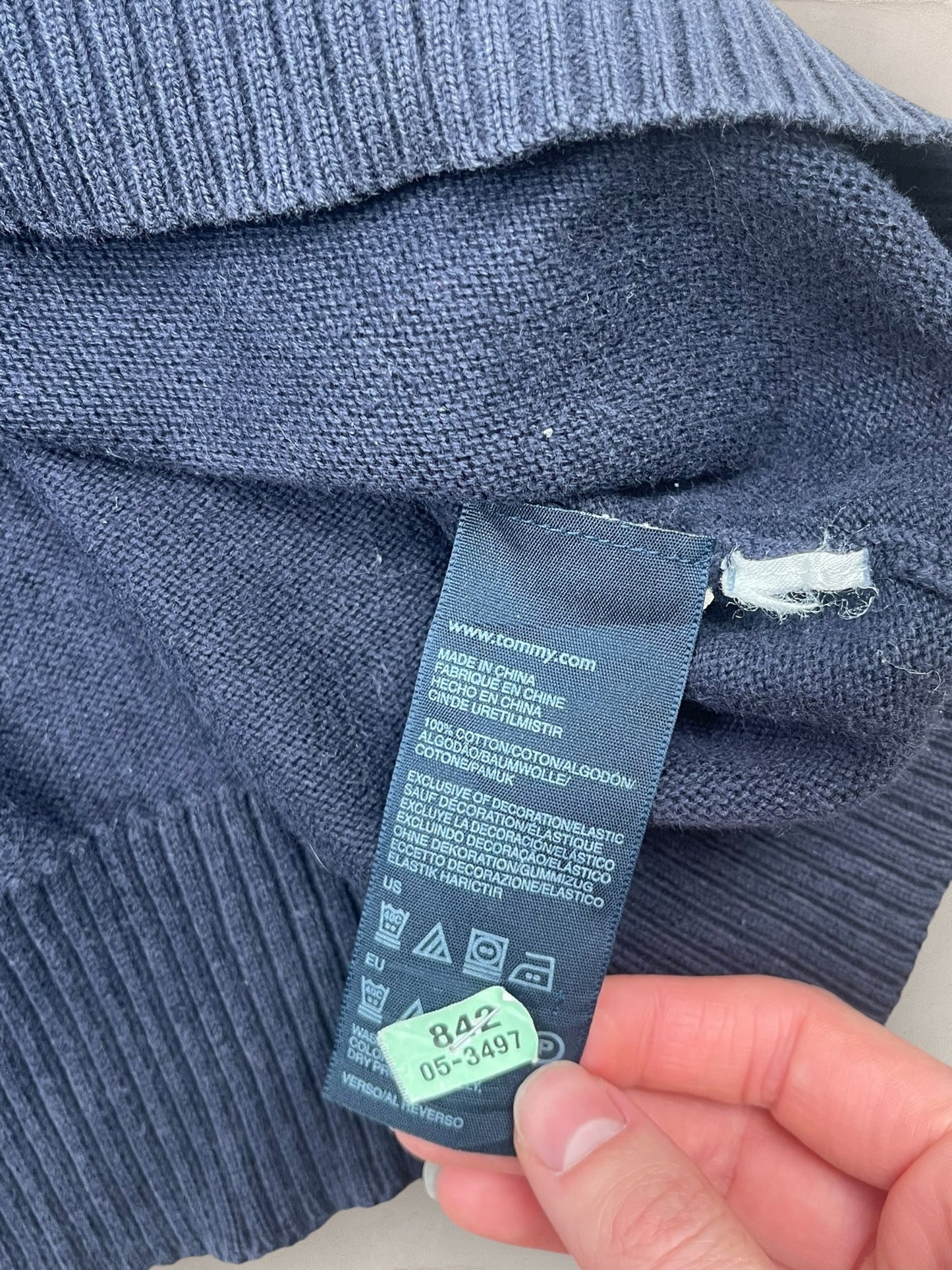 1/4 zip Homme Tommy Hilfiger Bleu Marine L Ref:3660 - Bleu Marine - L - amifrip