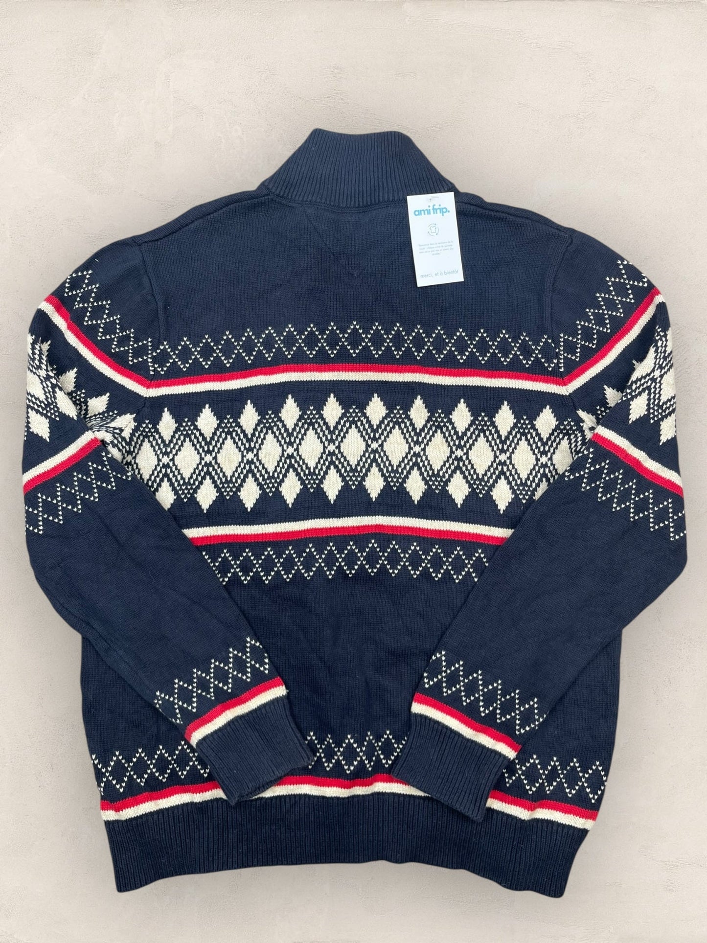 1/4 zip Homme Tommy Hilfiger Bleu Marine L Ref:3673 - Bleu Marine - L - amifrip