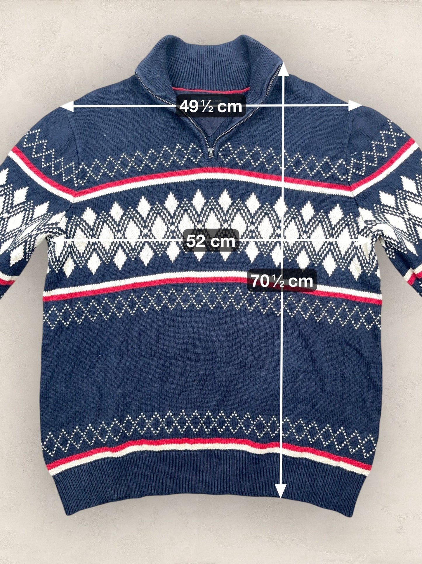 1/4 zip Homme Tommy Hilfiger Bleu Marine L Ref:3673 - Bleu Marine - L - amifrip