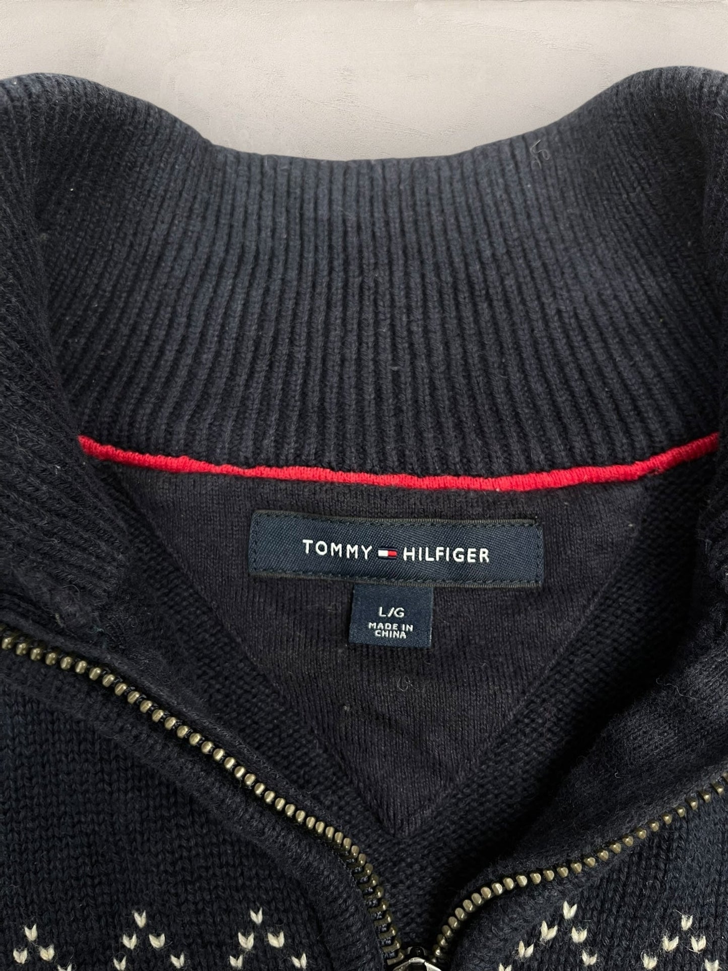 1/4 zip Homme Tommy Hilfiger Bleu Marine L Ref:3673 - Bleu Marine - L - amifrip