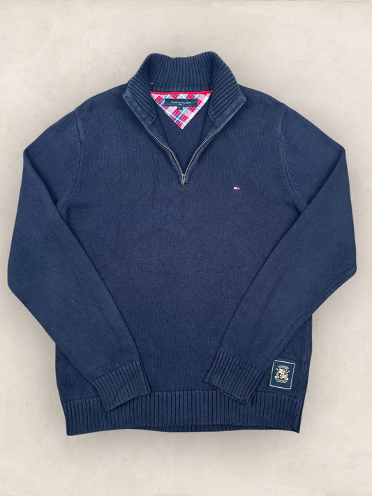 1/4 zip Homme Tommy Hilfiger Bleu Marine L Ref:3680 - Bleu Marine - L - amifrip