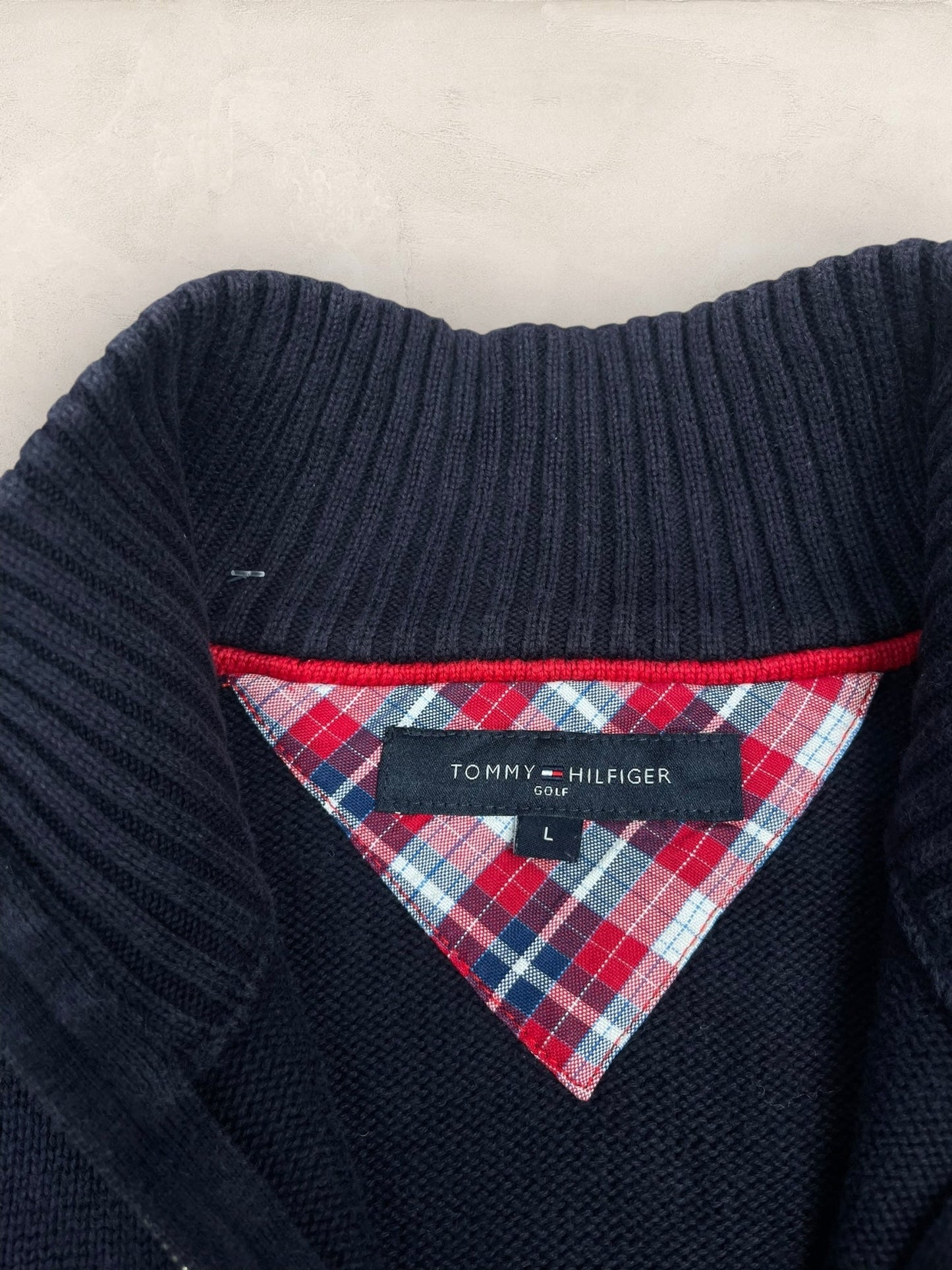 1/4 zip Homme Tommy Hilfiger Bleu Marine L Ref:3680 - Bleu Marine - L - amifrip