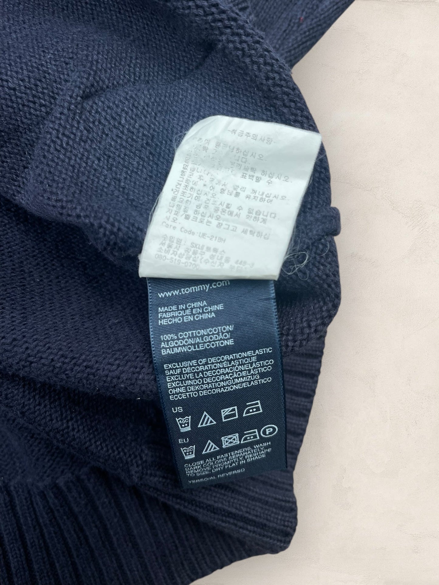 1/4 zip Homme Tommy Hilfiger Bleu Marine L Ref:3680 - Bleu Marine - L - amifrip