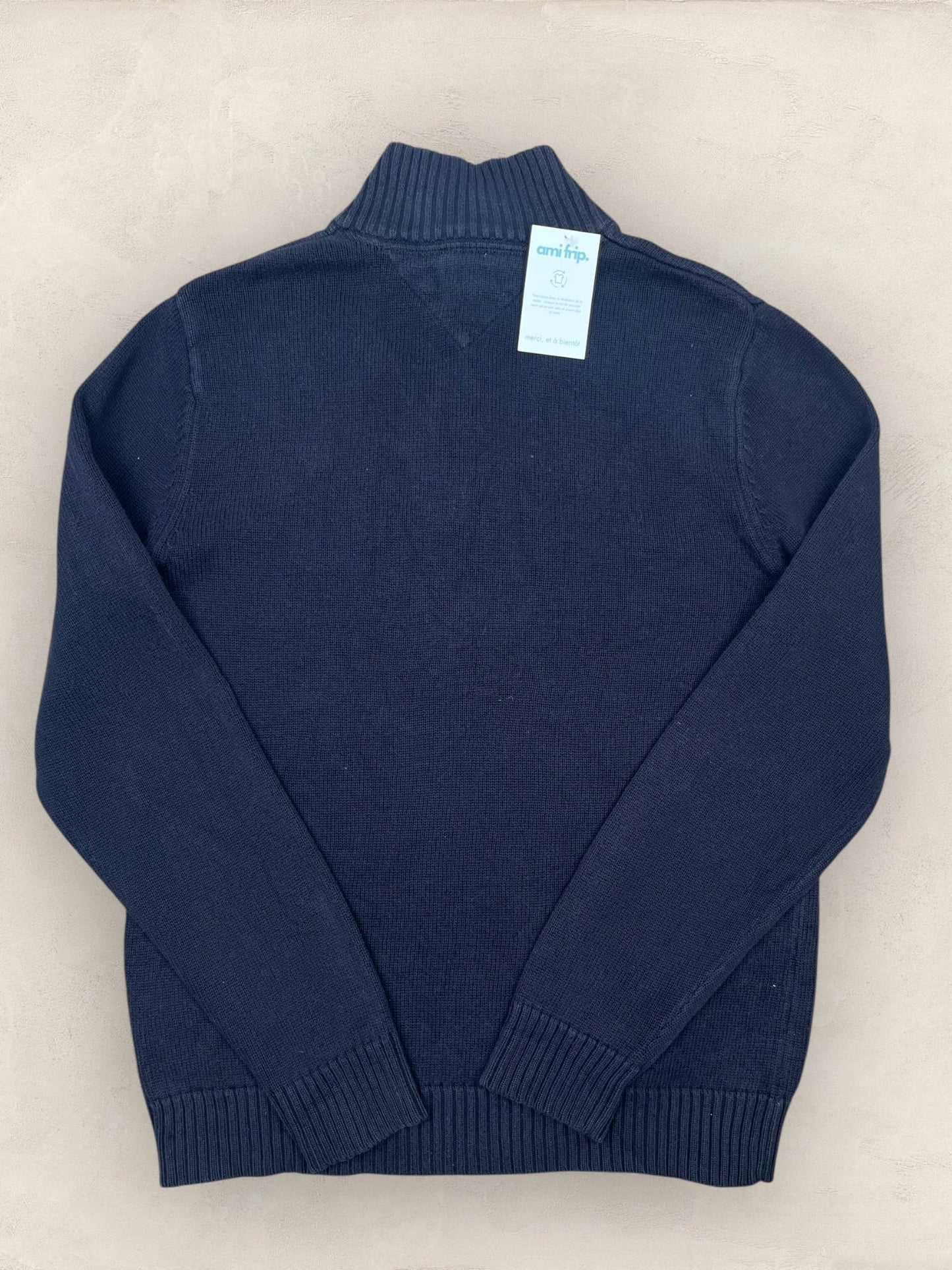 1/4 zip Homme Tommy Hilfiger Bleu Marine L Ref:3680 - Bleu Marine - L - amifrip