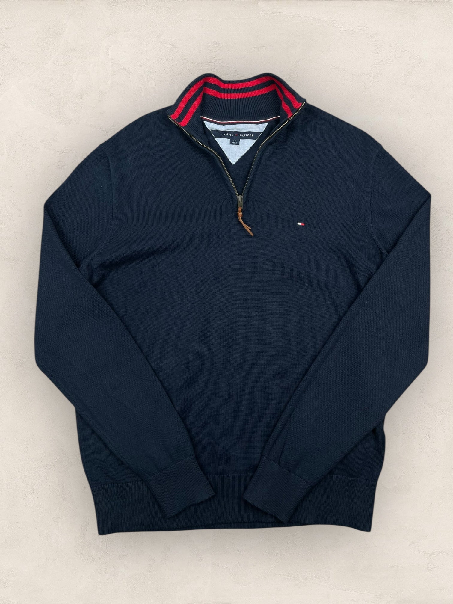 1/4 zip Homme Tommy Hilfiger Bleu Marine L Ref:3687 - Bleu Marine - L - amifrip