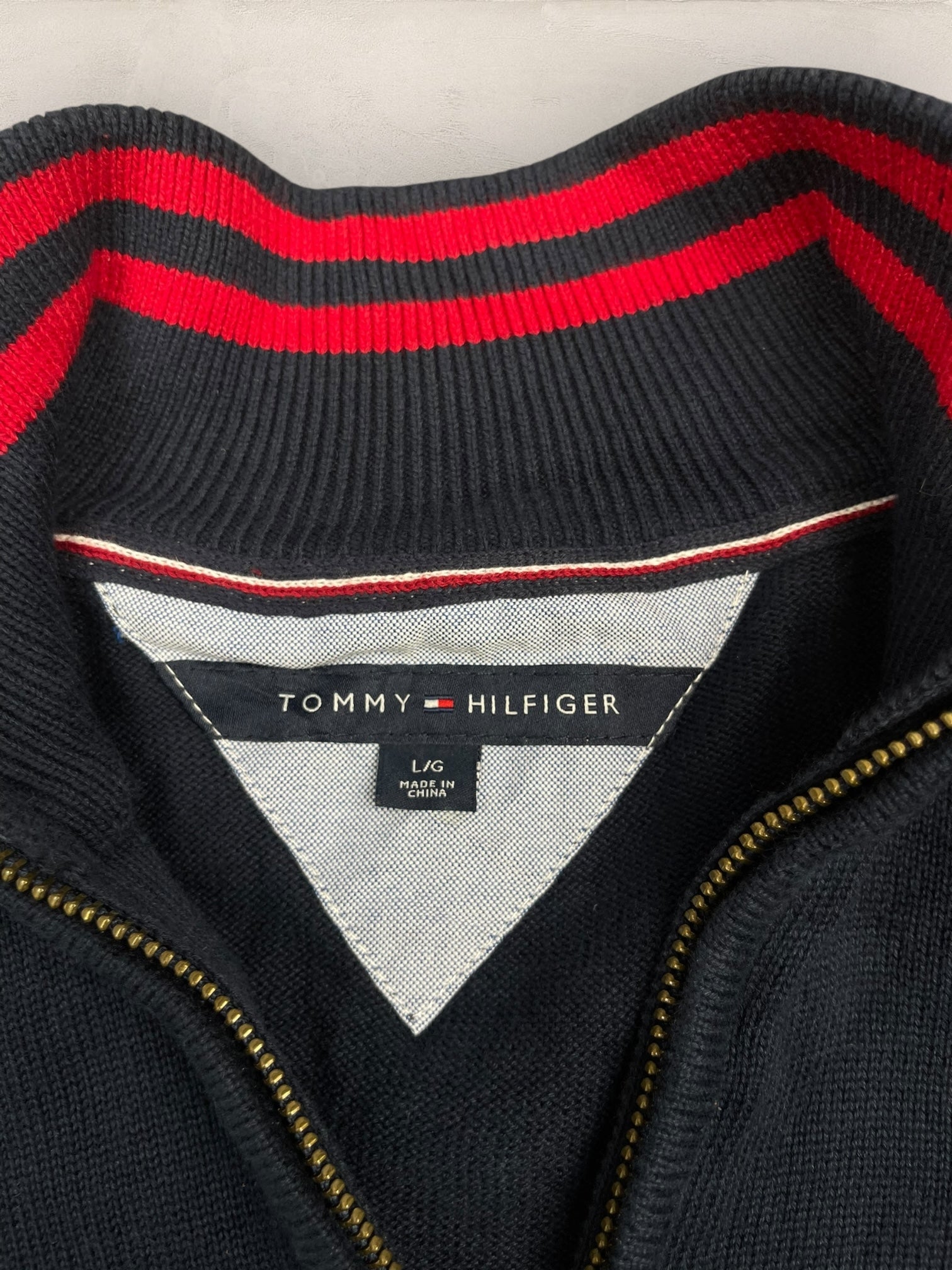 1/4 zip Homme Tommy Hilfiger Bleu Marine L Ref:3687 - Bleu Marine - L - amifrip