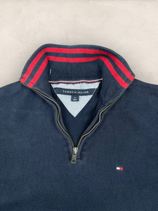1/4 zip Homme Tommy Hilfiger Bleu Marine M Ref:3613 - Bleu Marine - M - amifrip