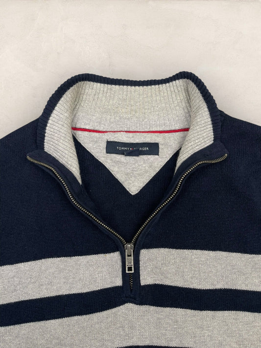 1/4 zip Homme Tommy Hilfiger Bleu Marine M Ref:3632 - Bleu Marine - M - amifrip