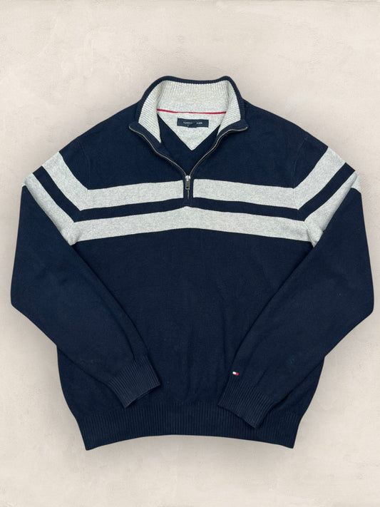 1/4 zip Homme Tommy Hilfiger Bleu Marine M Ref:3632 - Bleu Marine - M - amifrip