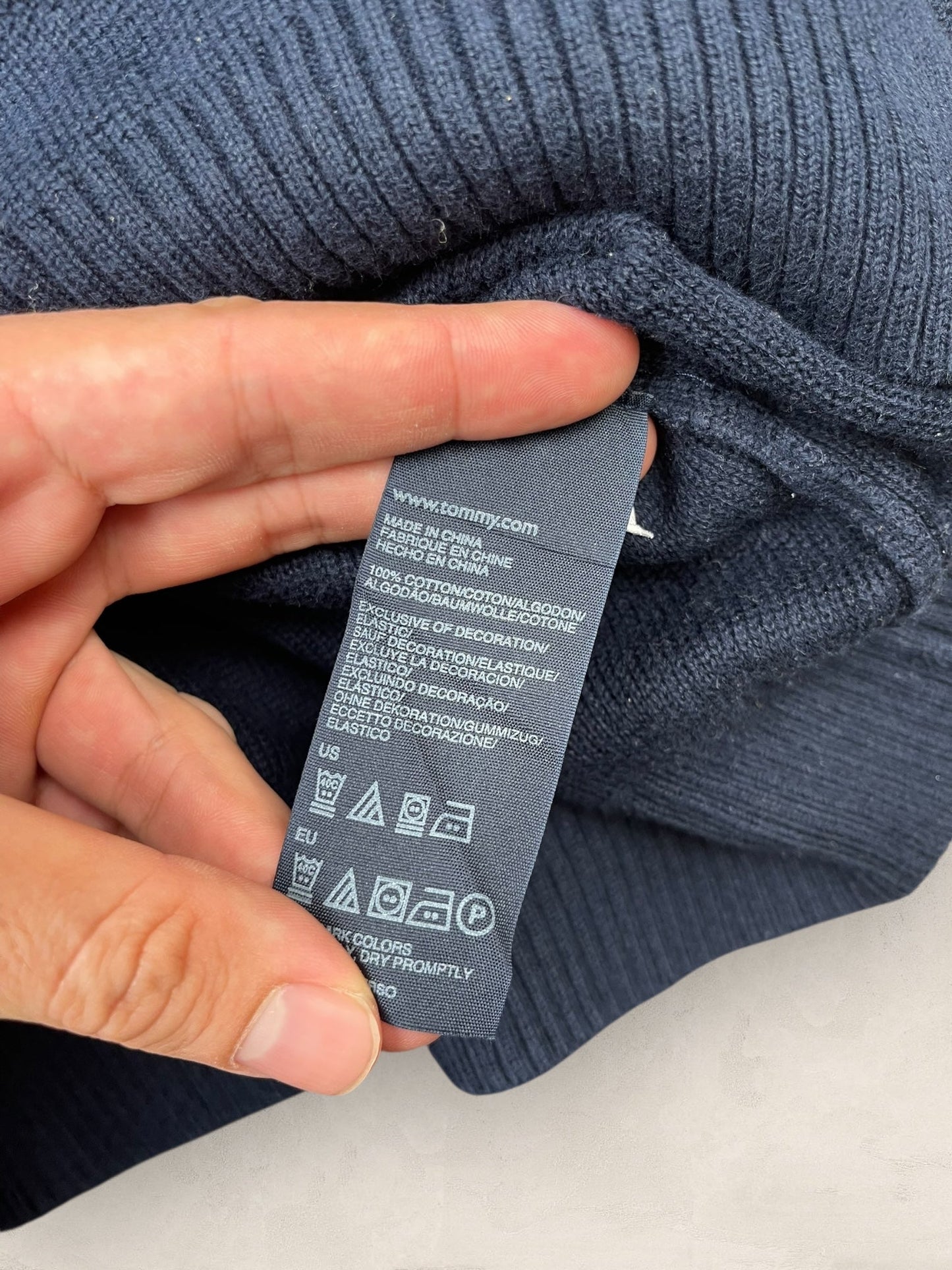1/4 zip Homme Tommy Hilfiger Bleu Marine M Ref:3632 - Bleu Marine - M - amifrip