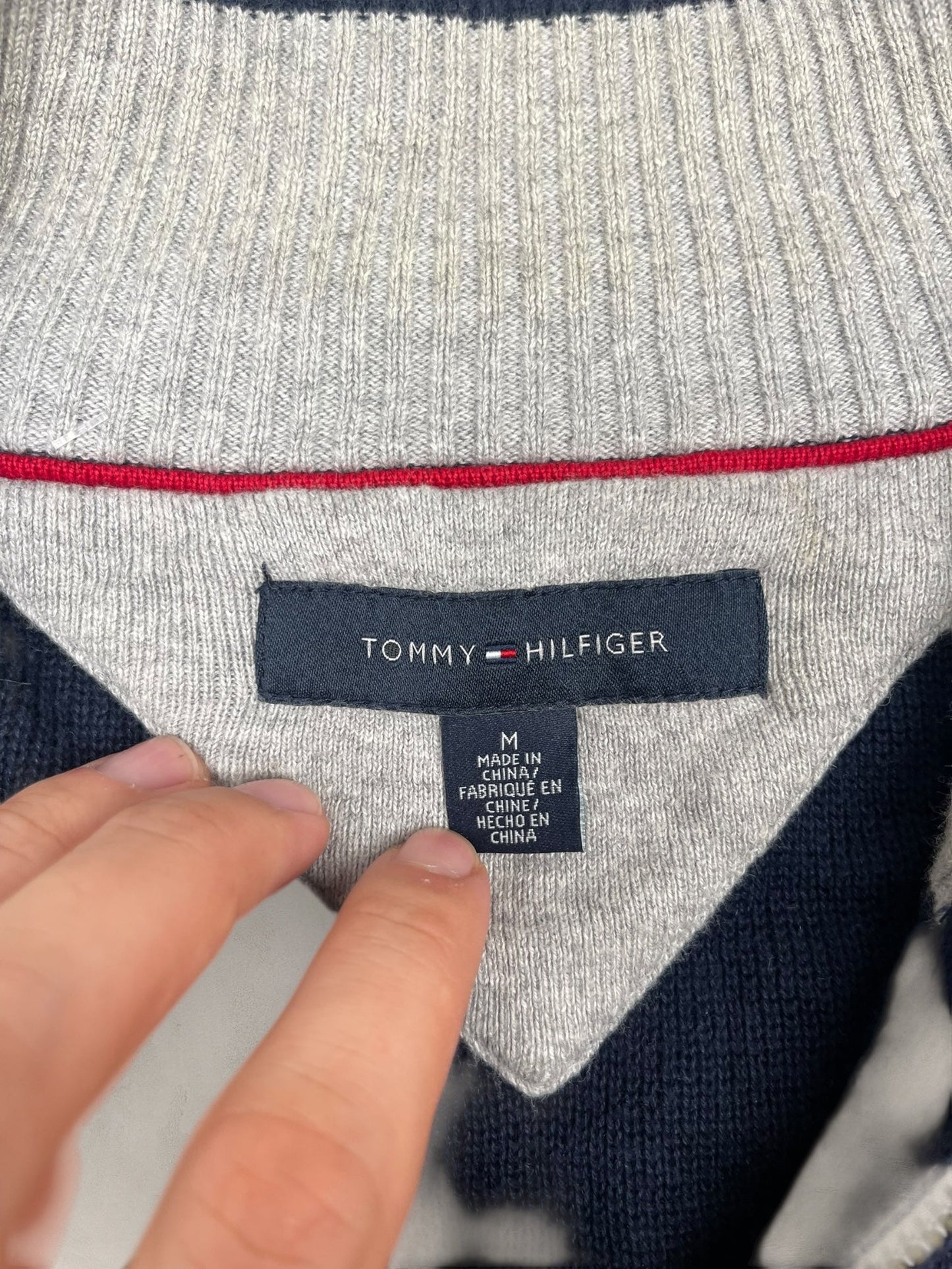 1/4 zip Homme Tommy Hilfiger Bleu Marine M Ref:3632 - Bleu Marine - M - amifrip