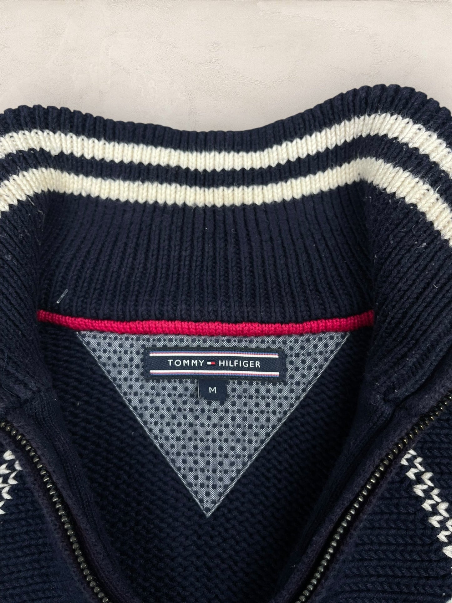 1/4 zip Homme Tommy Hilfiger Bleu Marine M Ref:3688 - Bleu Marine - M - amifrip